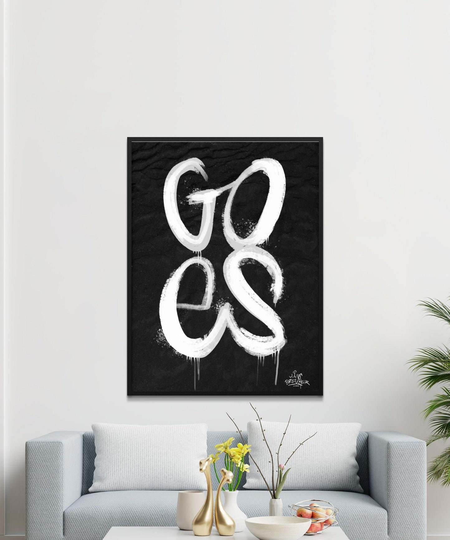 Kalligrafie Poster Goes - Hans Breuker