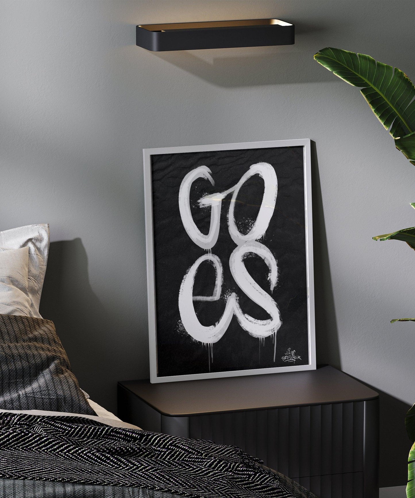 Kalligrafie Poster Goes - Hans Breuker