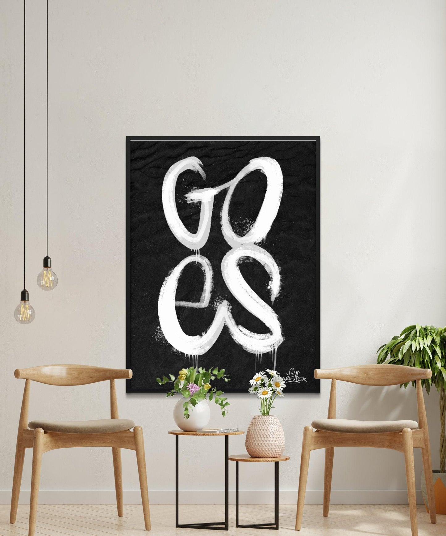 Kalligrafie Poster Goes - Hans Breuker