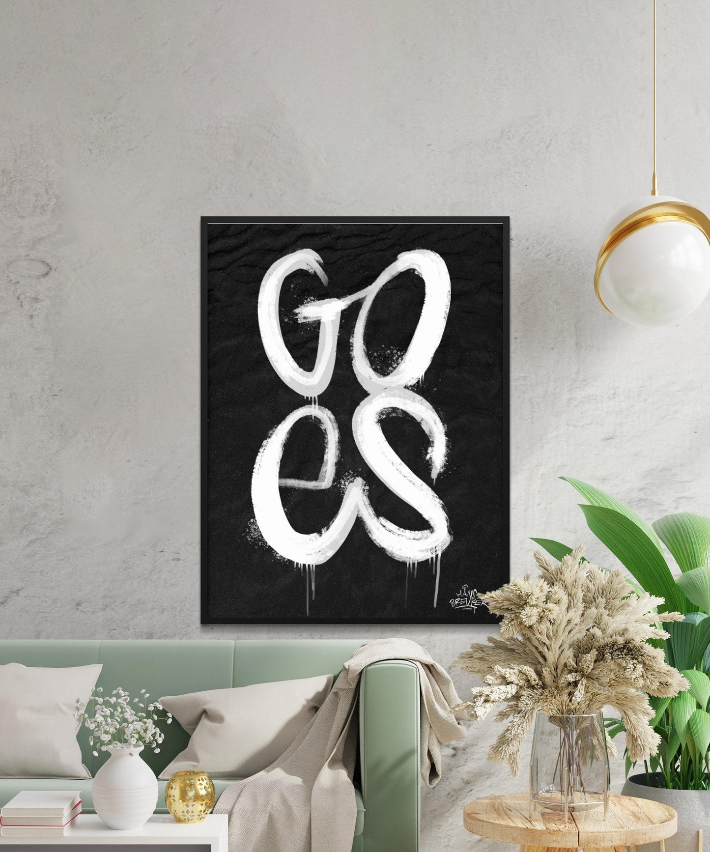 Kalligrafie Poster Goes - Hans Breuker