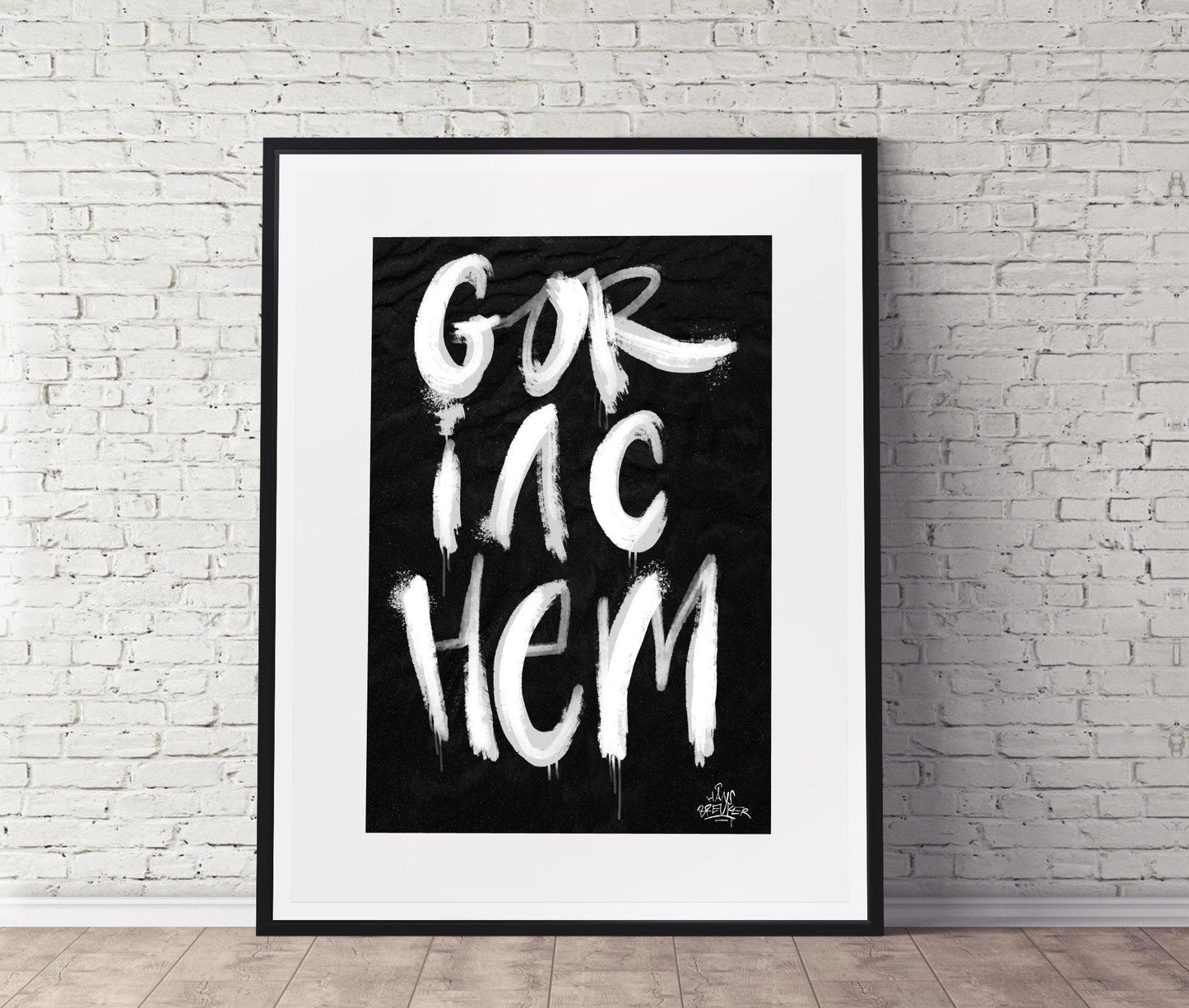 Kalligrafie Poster Gorinchem - Hans Breuker