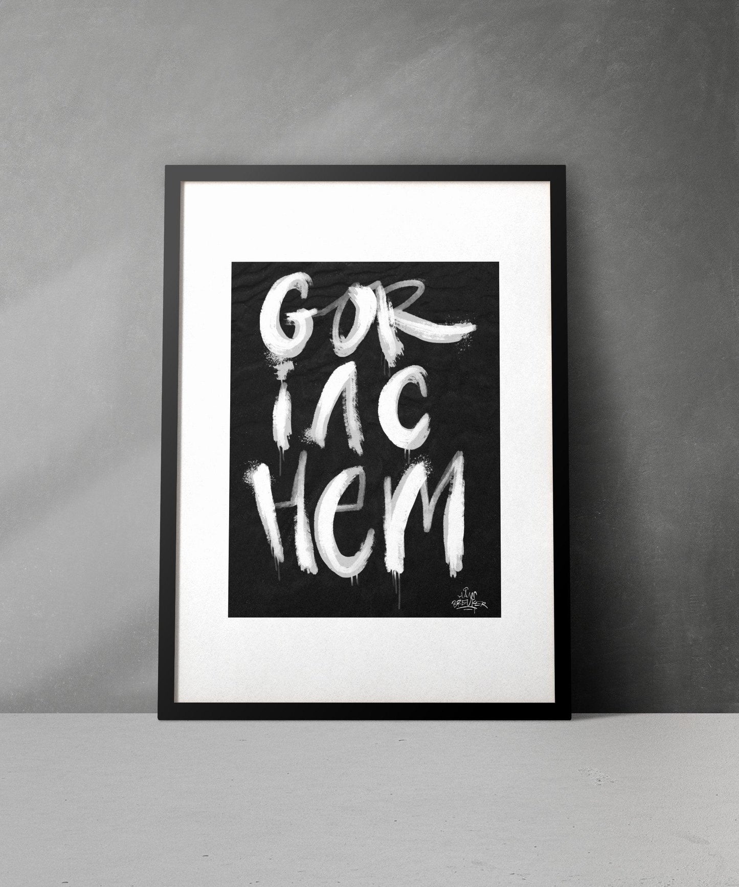 Kalligrafie Poster Gorinchem - Hans Breuker
