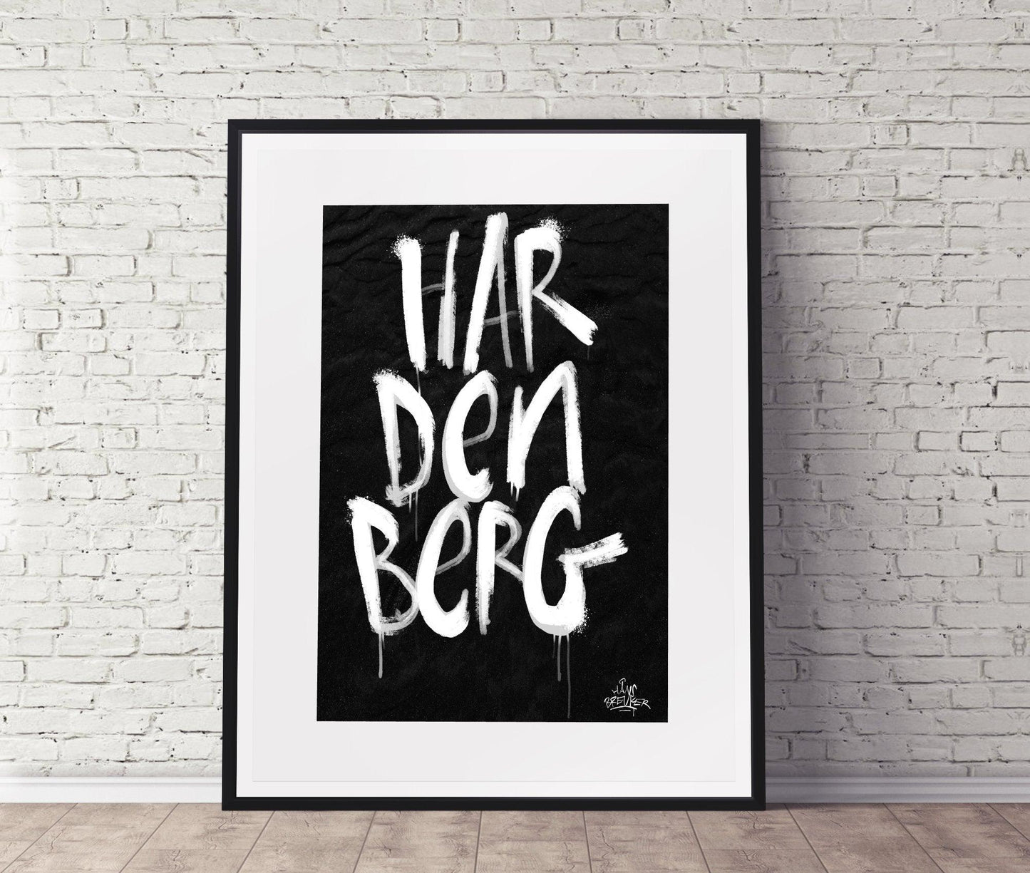 Kalligrafie Poster Hardenberg - Hans Breuker