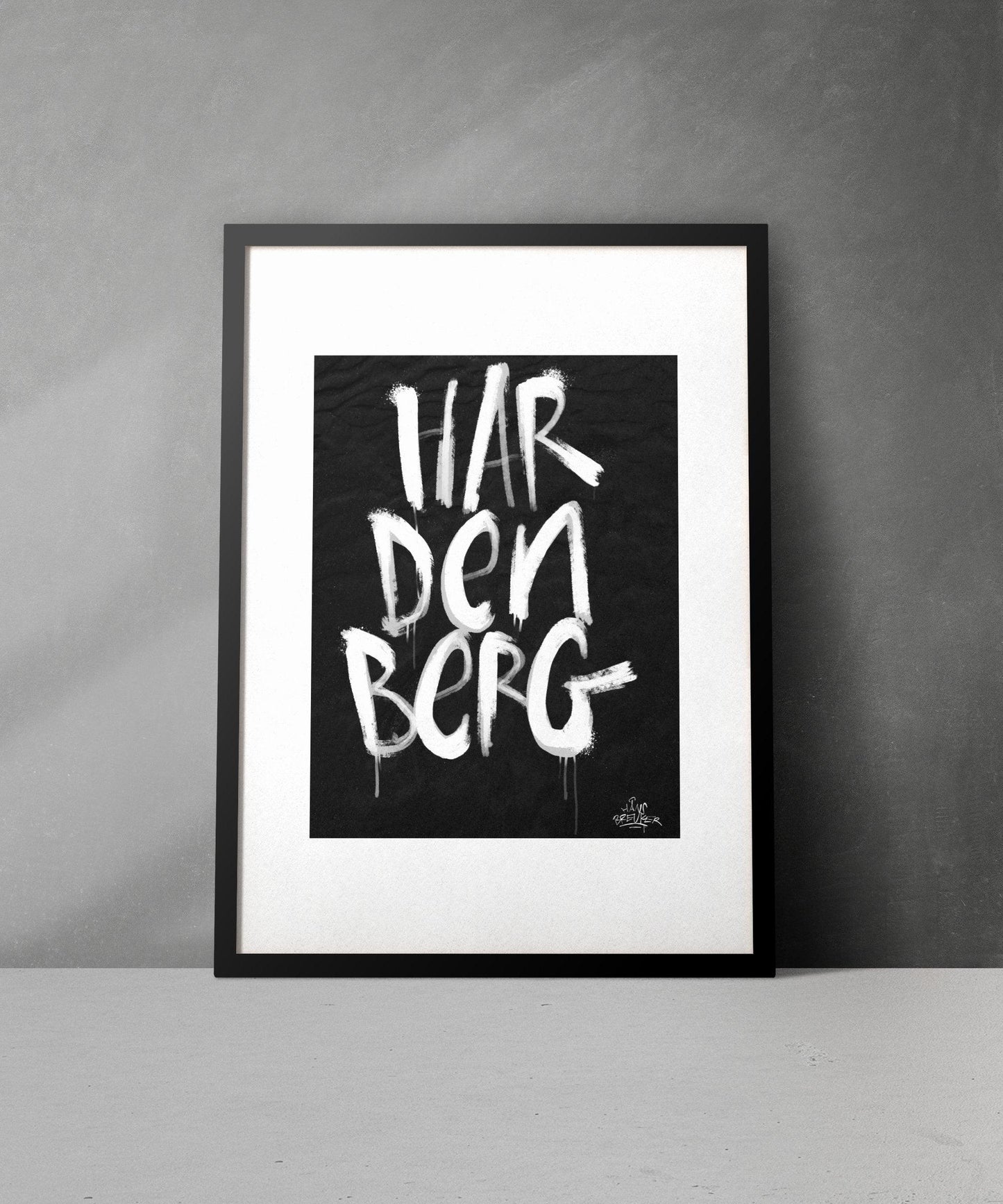 Kalligrafie Poster Hardenberg - Hans Breuker