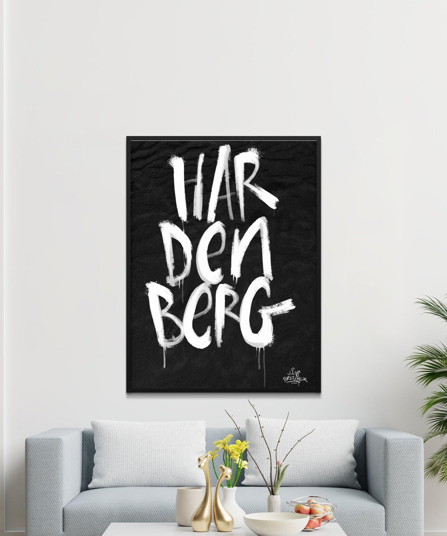 Kalligrafie Poster Hardenberg - Hans Breuker
