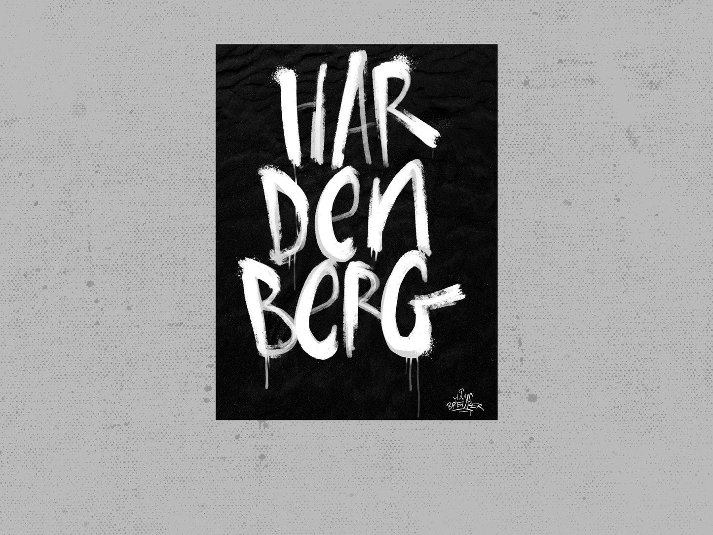 Kalligrafie Poster Hardenberg - Hans Breuker