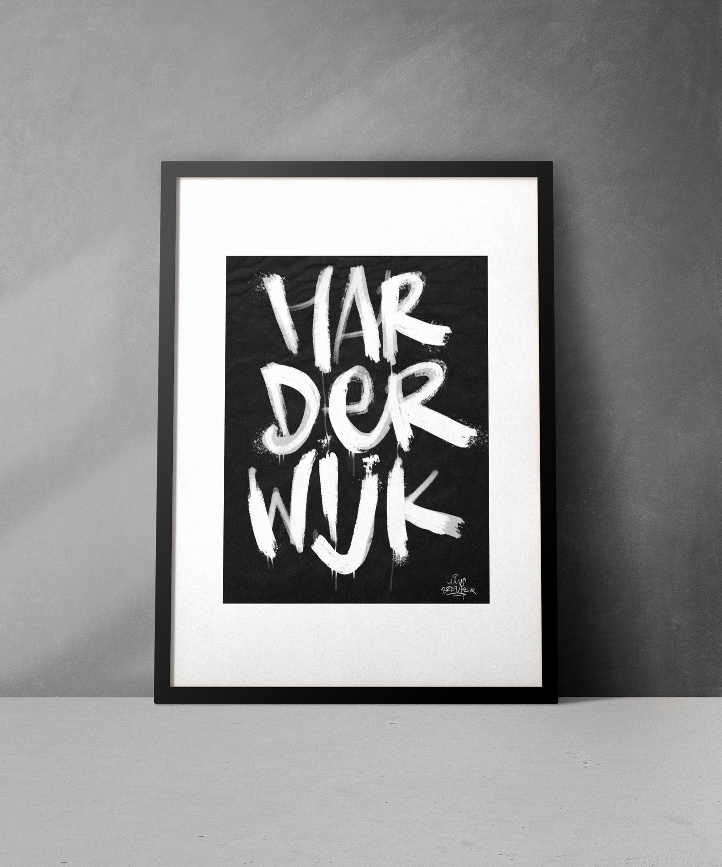Kalligrafie Poster Harderwijk - Hans Breuker