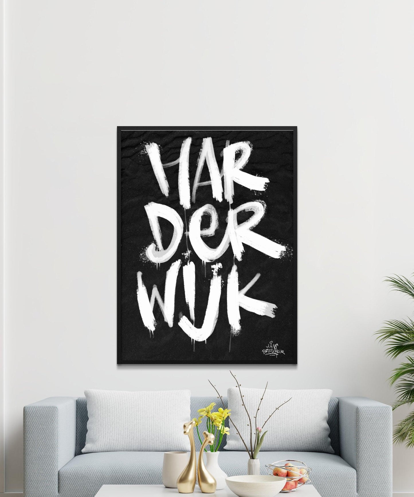 Kalligrafie Poster Harderwijk - Hans Breuker
