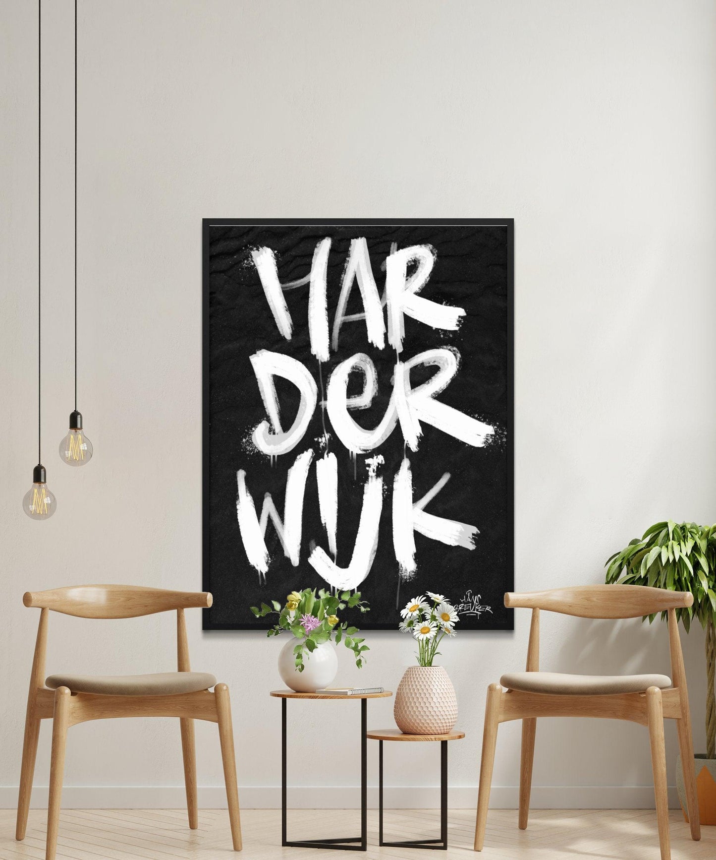 Kalligrafie Poster Harderwijk - Hans Breuker