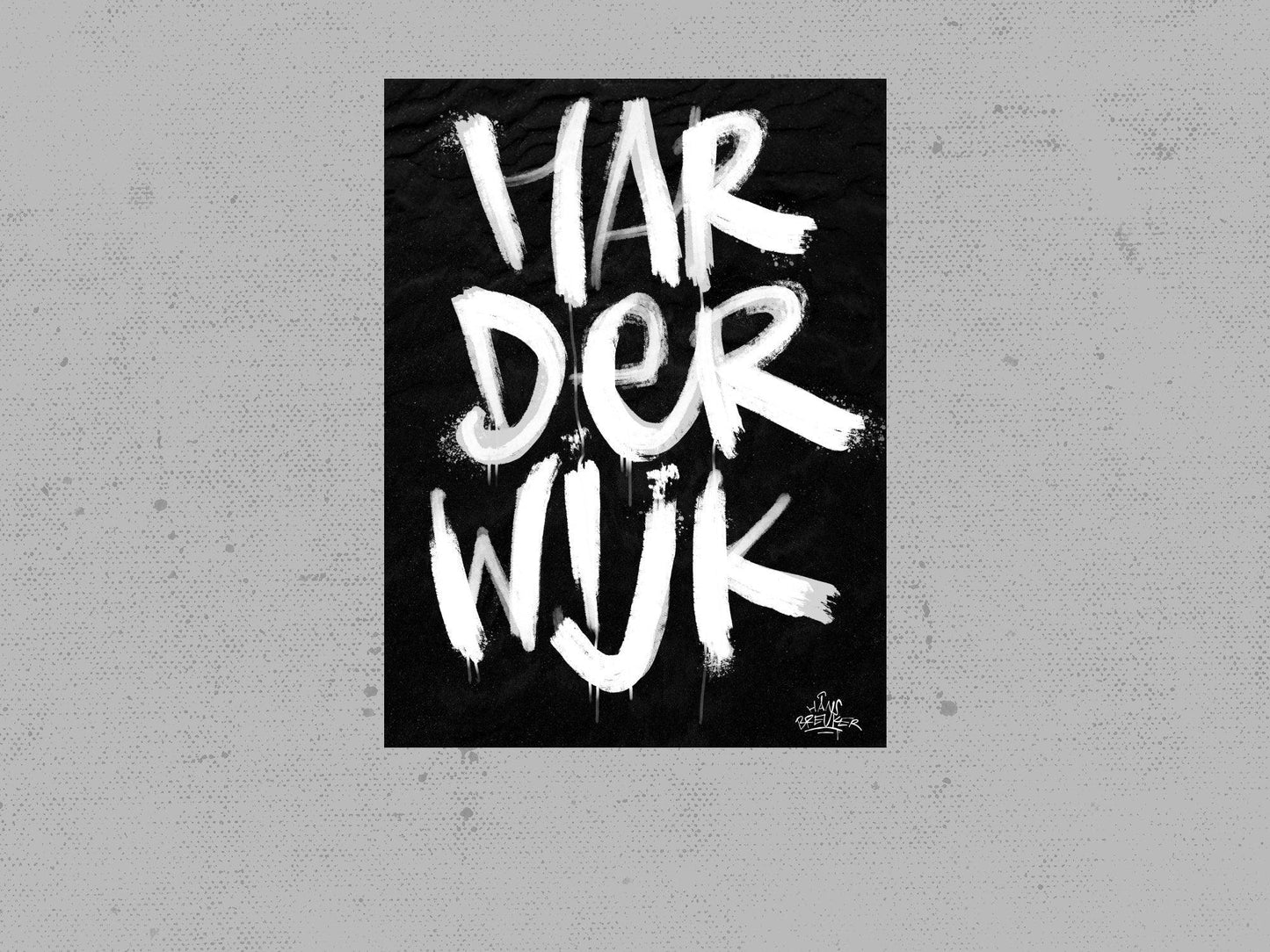 Kalligrafie Poster Harderwijk - Hans Breuker