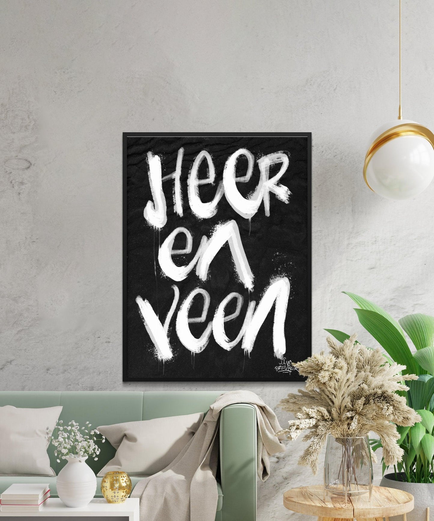 Kalligrafie Poster Heerenveen - Hans Breuker