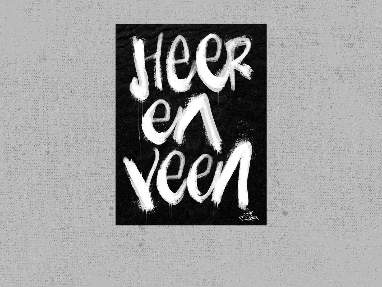 Kalligrafie Poster Heerenveen - Hans Breuker