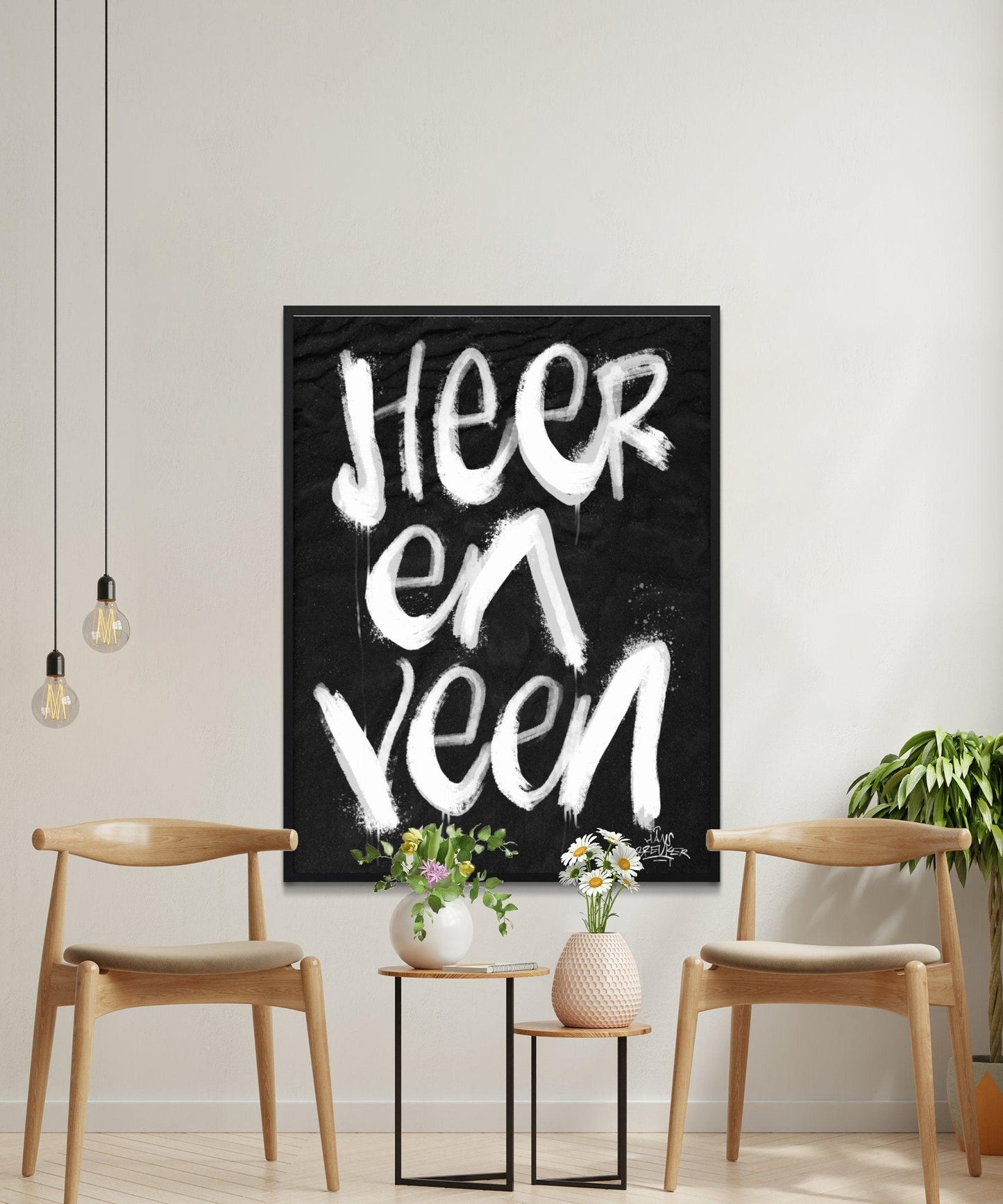 Kalligrafie Poster Heerenveen - Hans Breuker