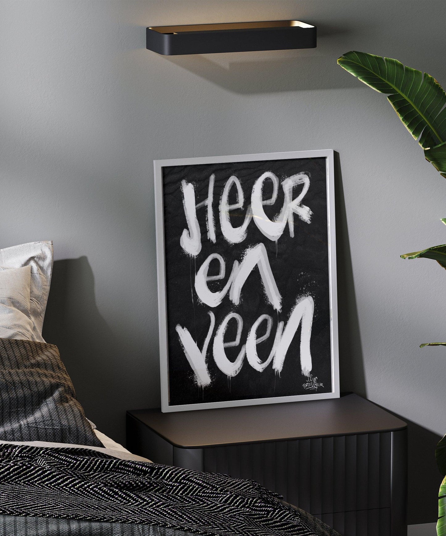 Kalligrafie Poster Heerenveen - Hans Breuker