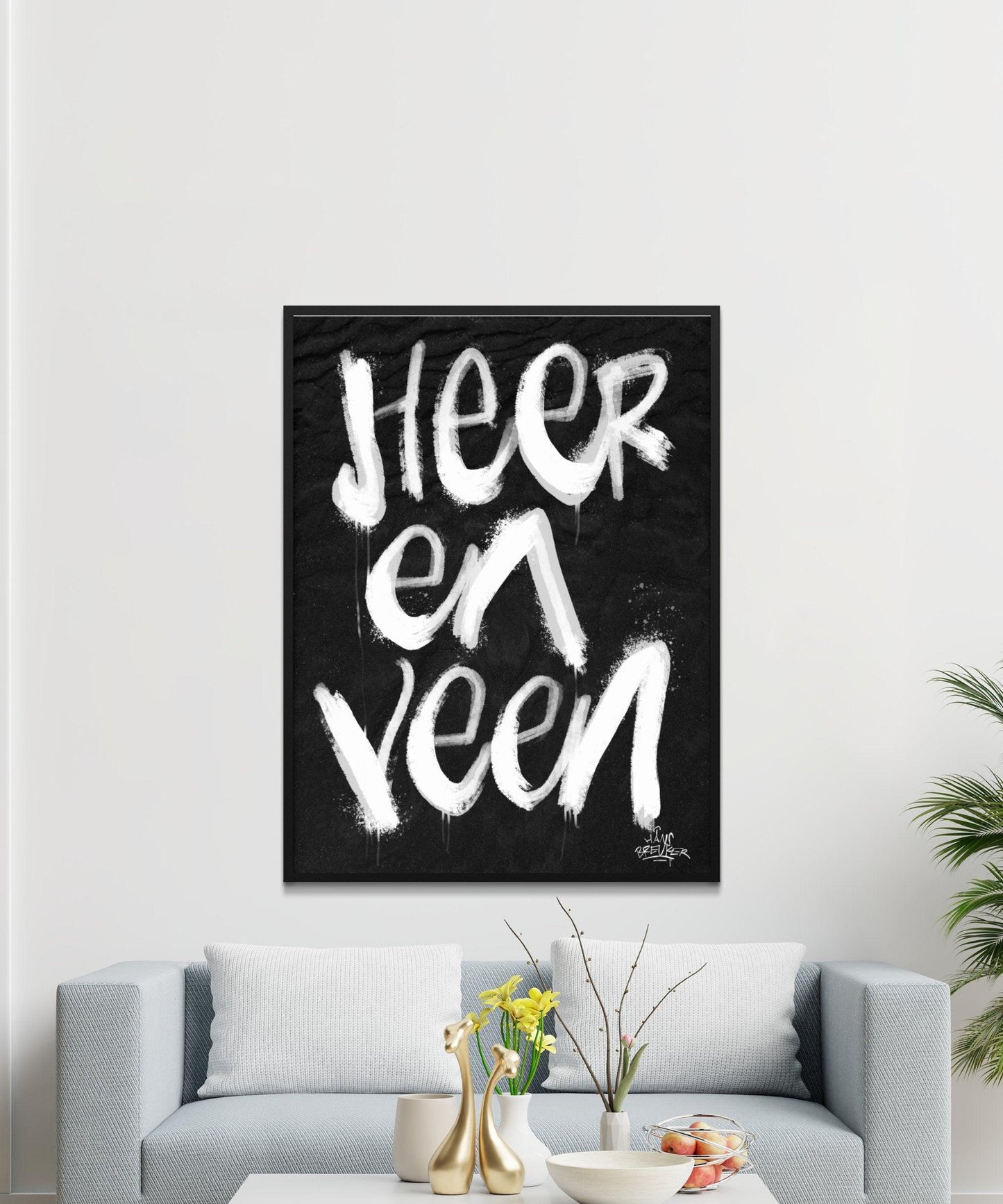 Kalligrafie Poster Heerenveen - Hans Breuker