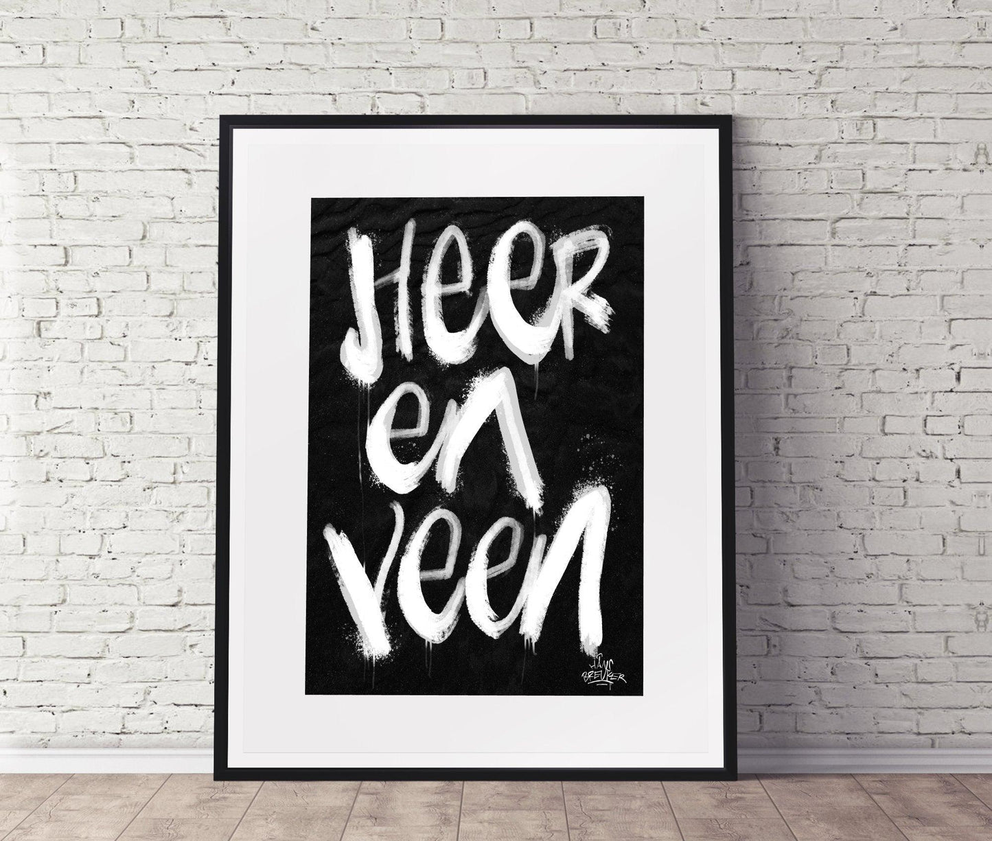 Kalligrafie Poster Heerenveen - Hans Breuker