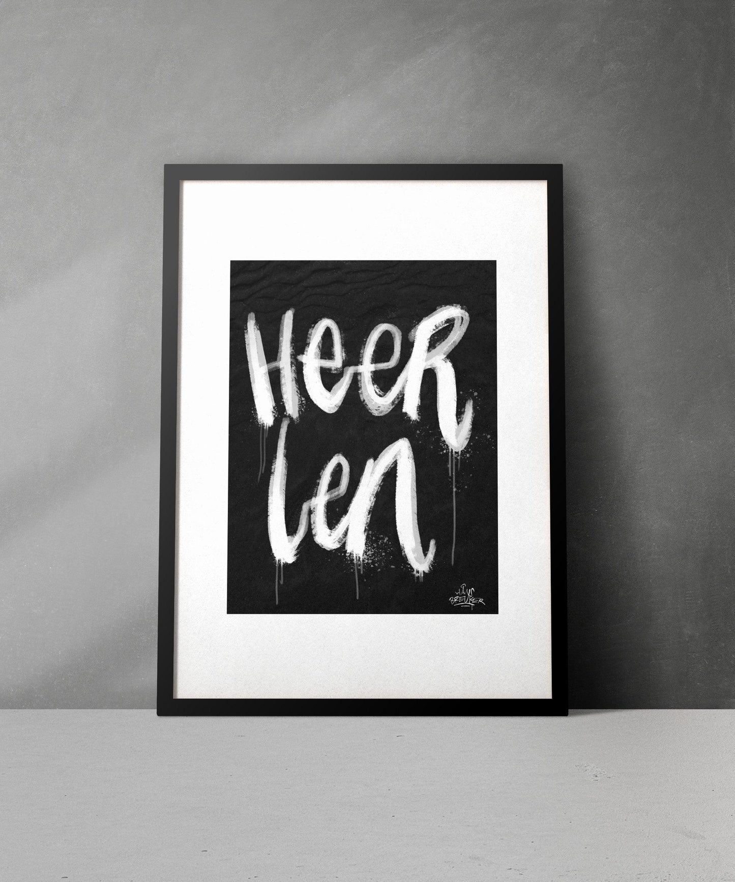 Kalligrafie Poster Heerlen - Hans Breuker