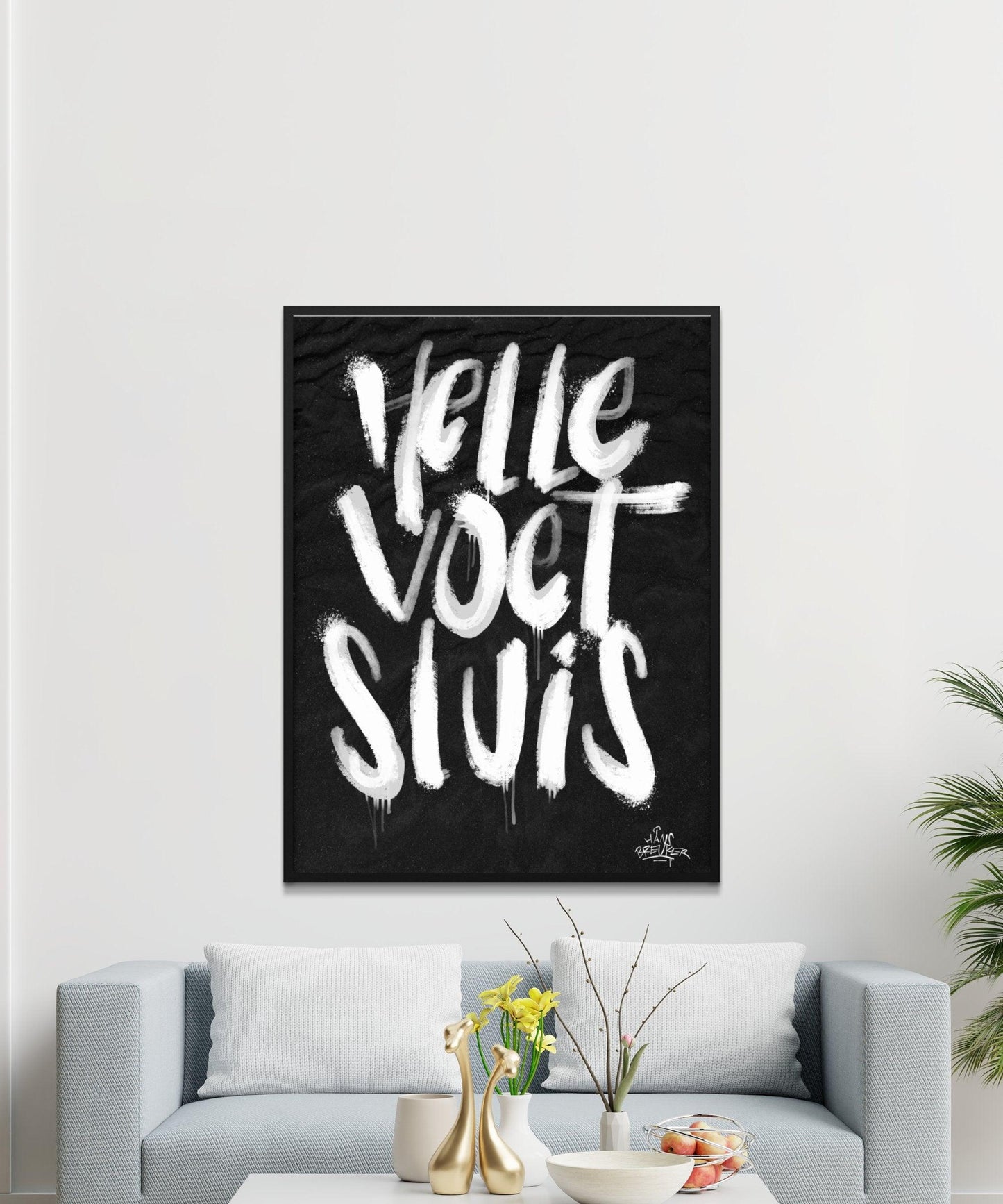 Kalligrafie Poster Hellevoetsluis - Hans Breuker