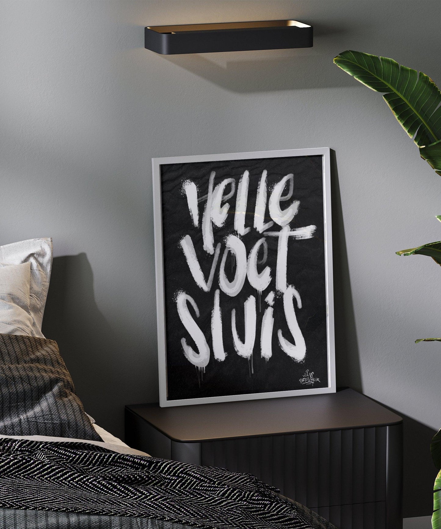 Kalligrafie Poster Hellevoetsluis - Hans Breuker