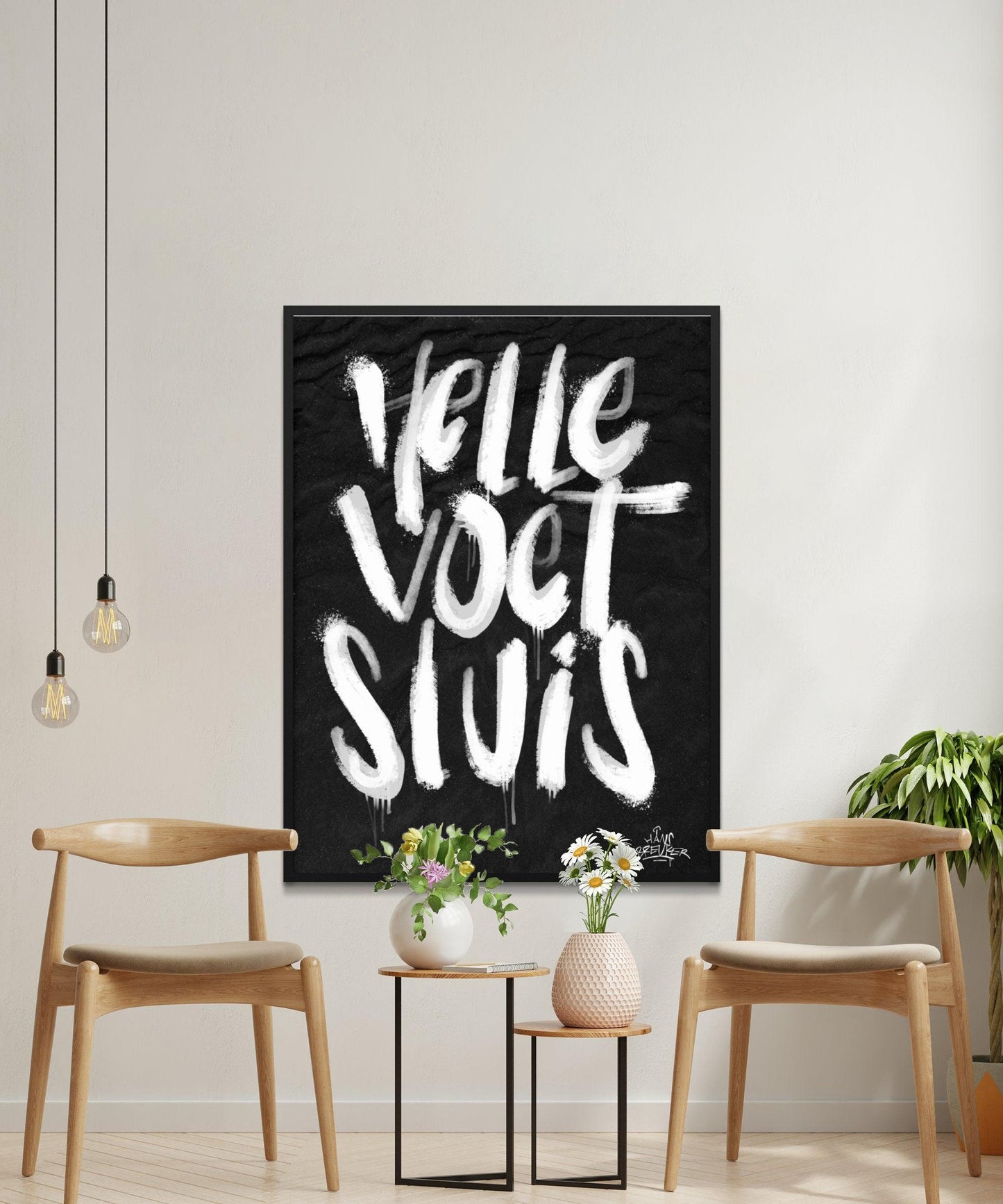 Kalligrafie Poster Hellevoetsluis - Hans Breuker