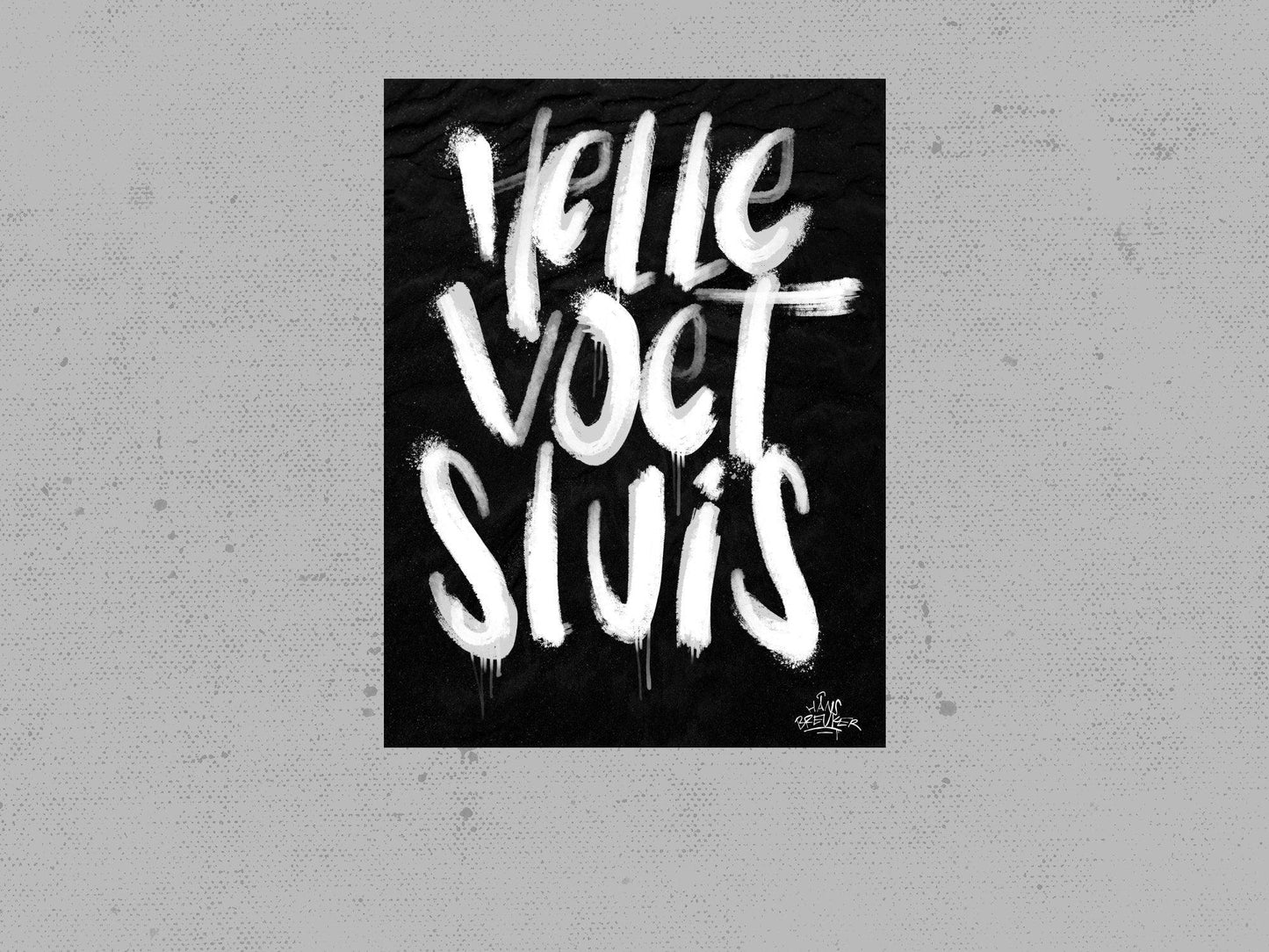 Kalligrafie Poster Hellevoetsluis - Hans Breuker