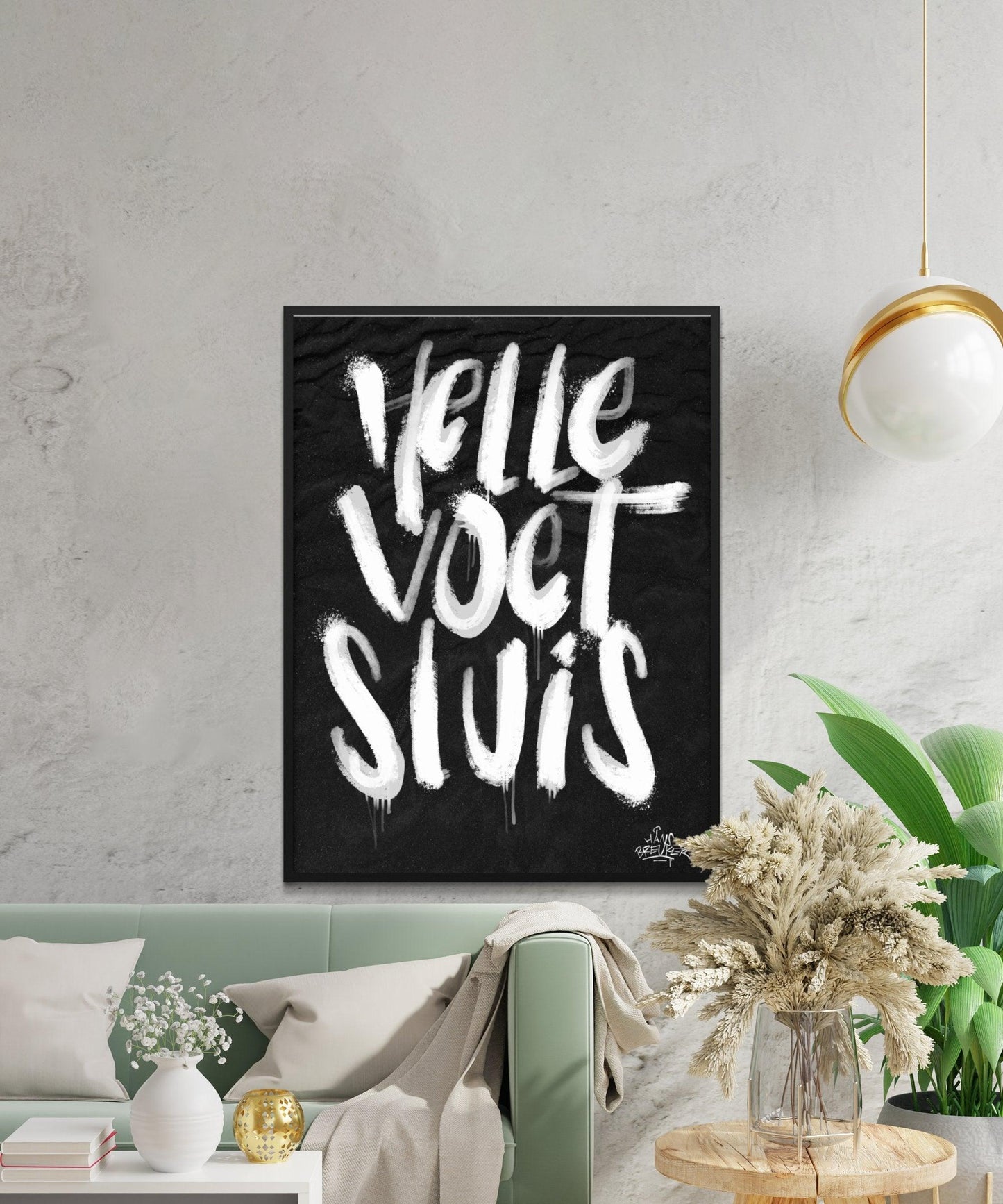 Kalligrafie Poster Hellevoetsluis - Hans Breuker