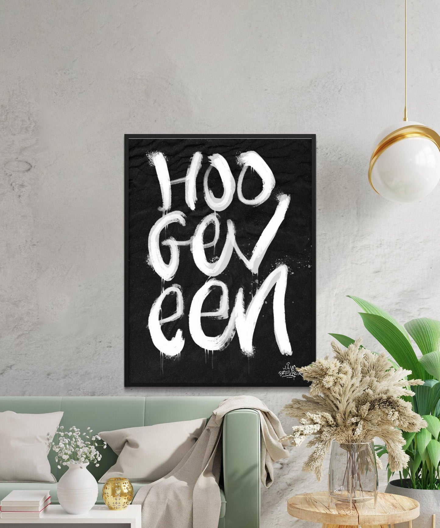 Kalligrafie Poster Hoogeveen - Hans Breuker