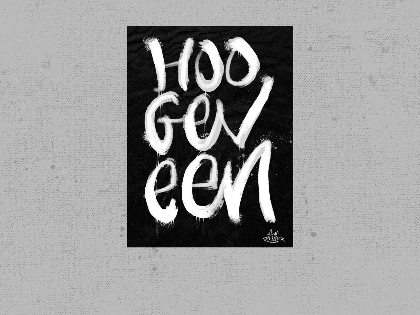 Kalligrafie Poster Hoogeveen - Hans Breuker