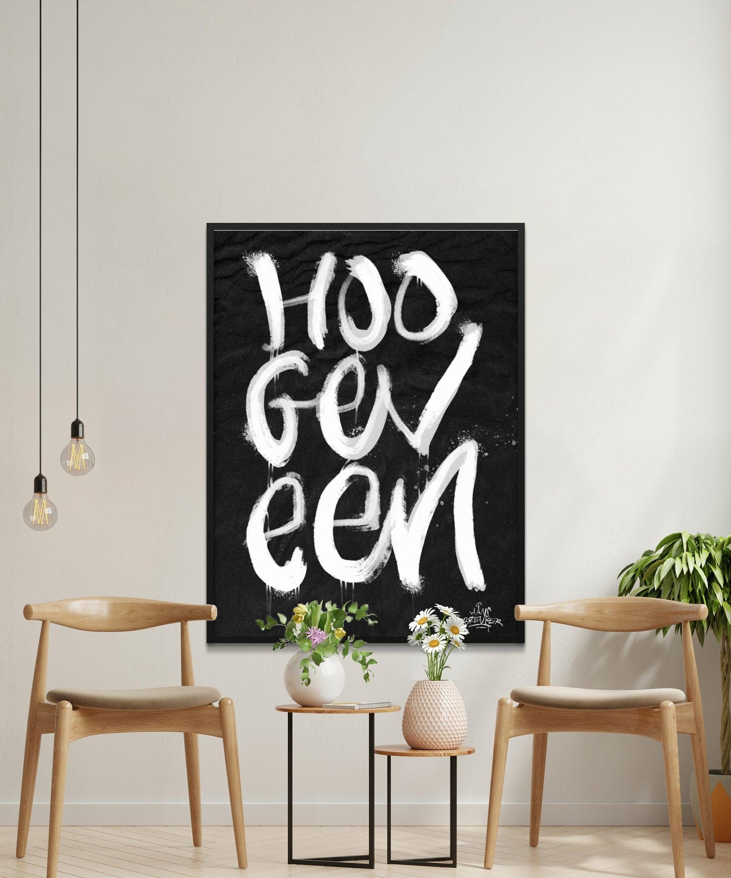 Kalligrafie Poster Hoogeveen - Hans Breuker
