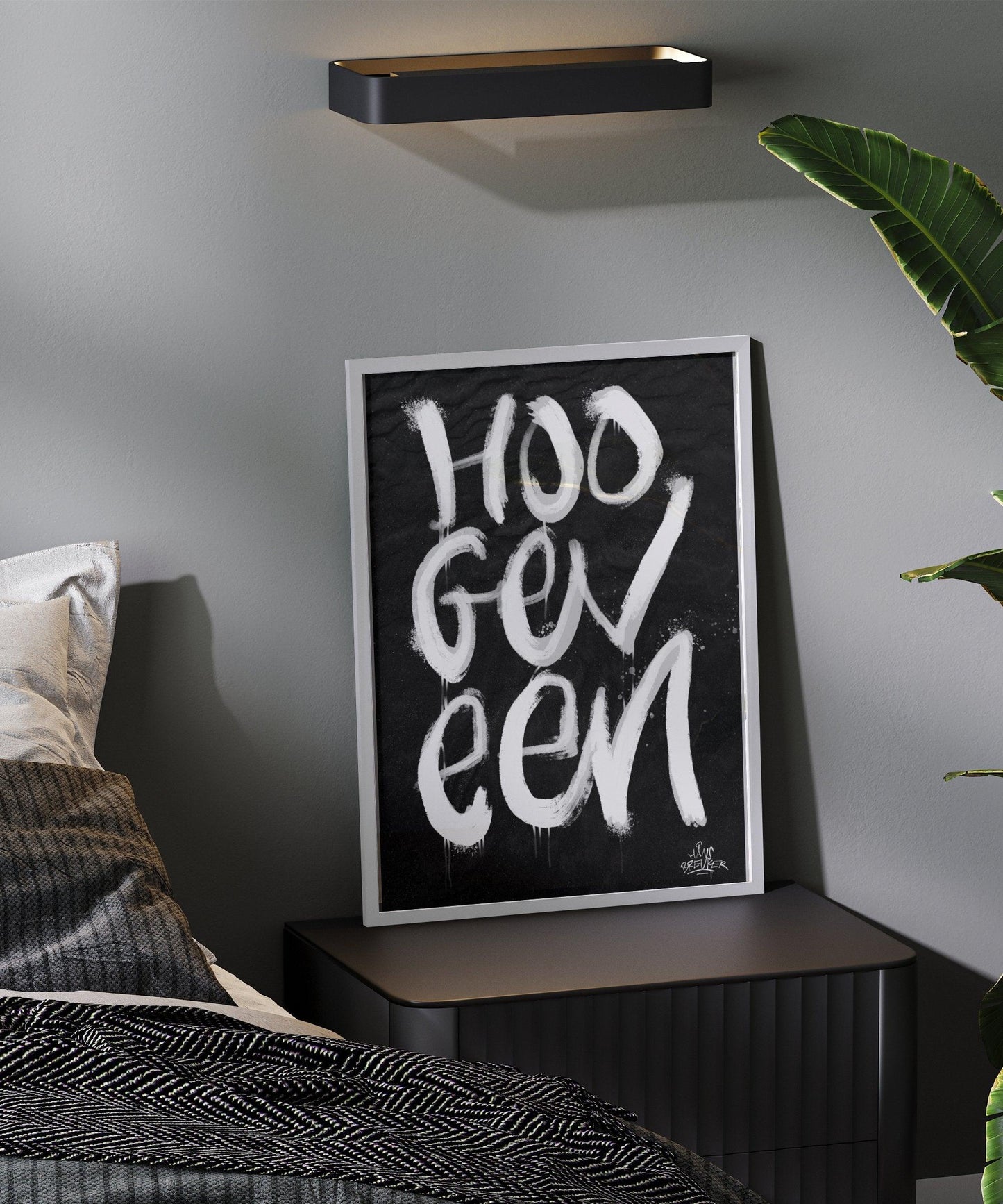 Kalligrafie Poster Hoogeveen - Hans Breuker
