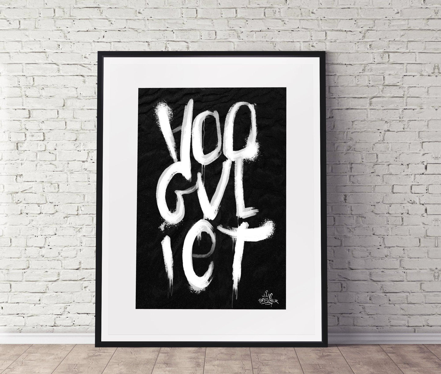 Kalligrafie Poster Hoogvliet - Hans Breuker