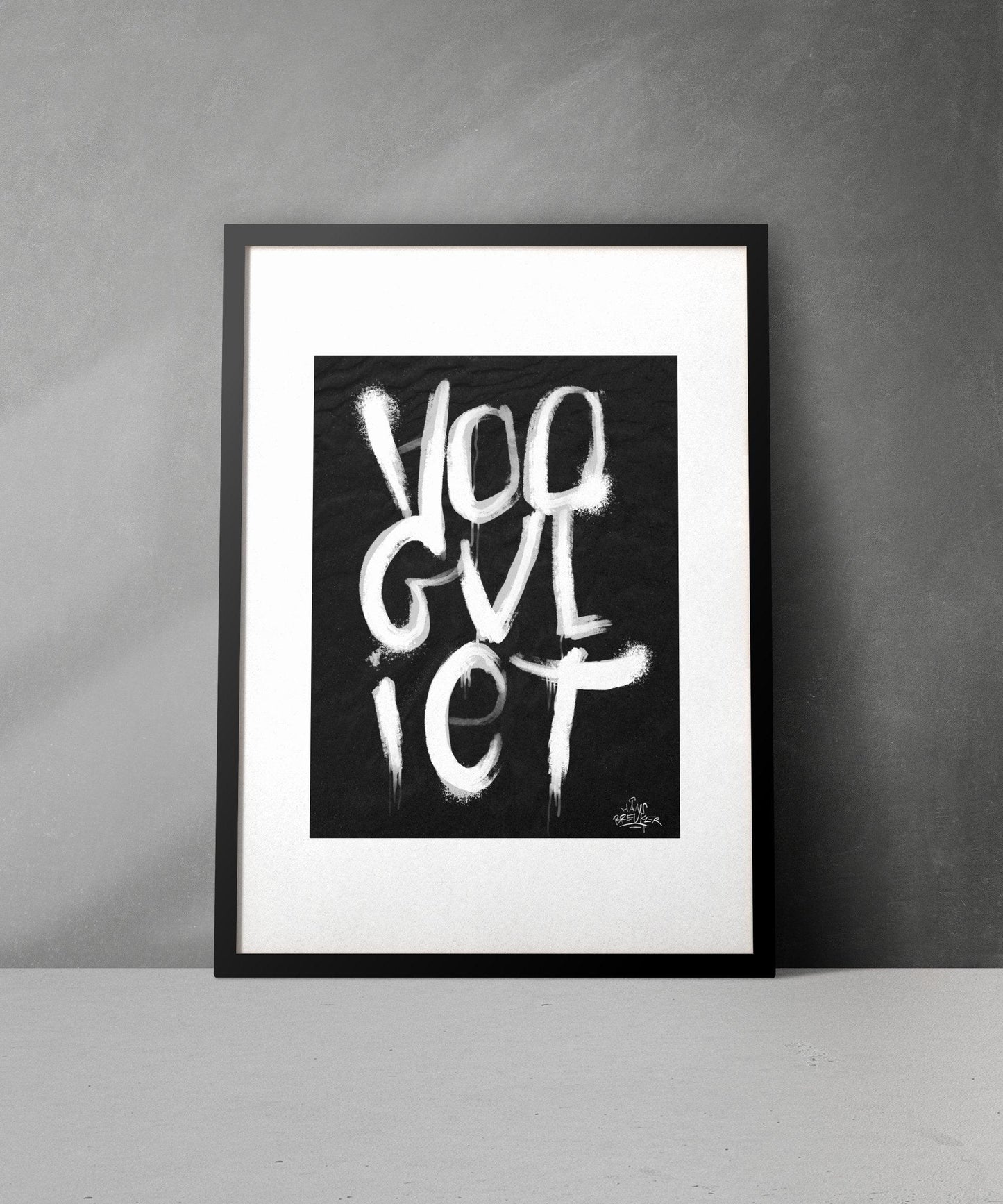 Kalligrafie Poster Hoogvliet - Hans Breuker