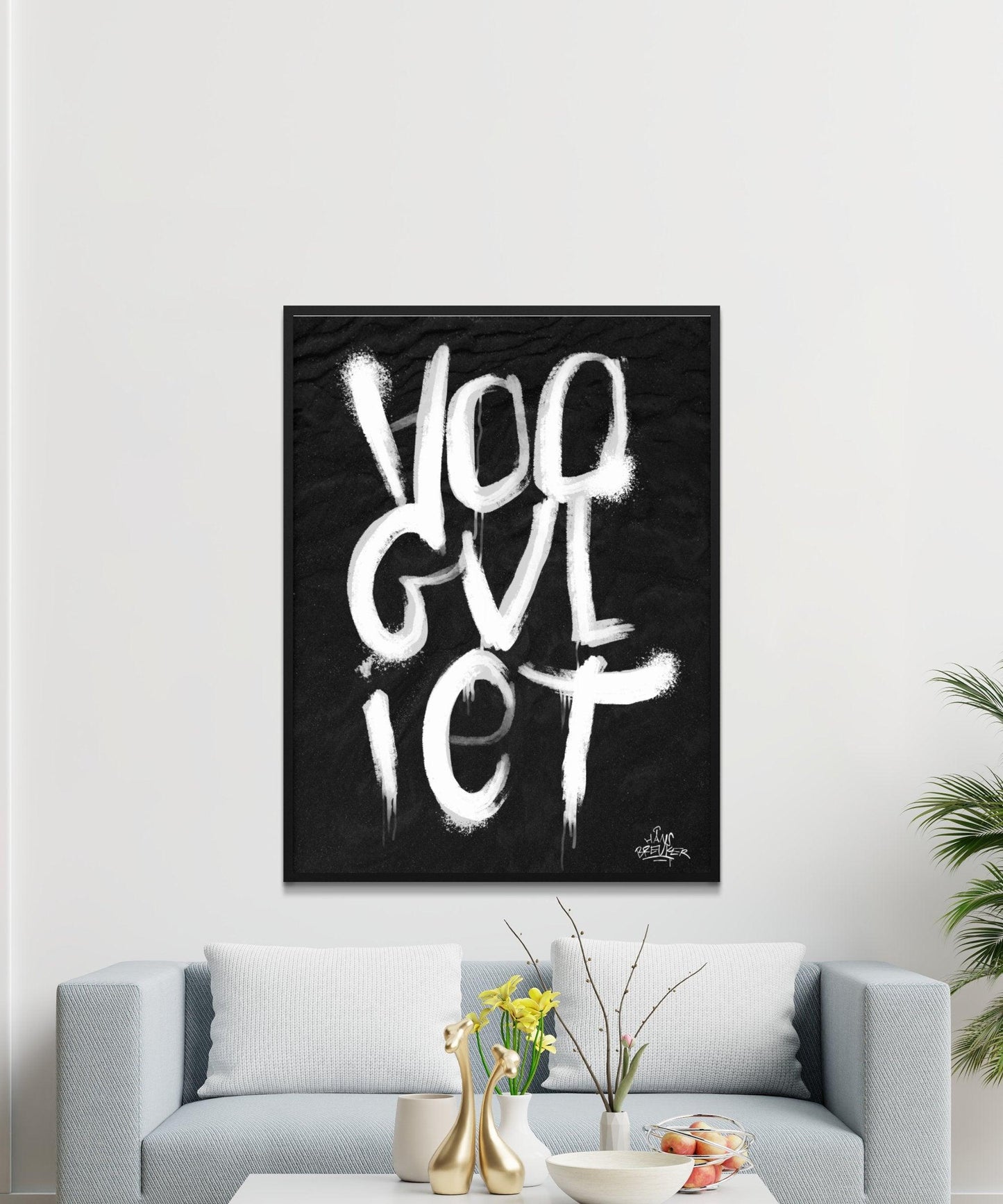 Kalligrafie Poster Hoogvliet - Hans Breuker