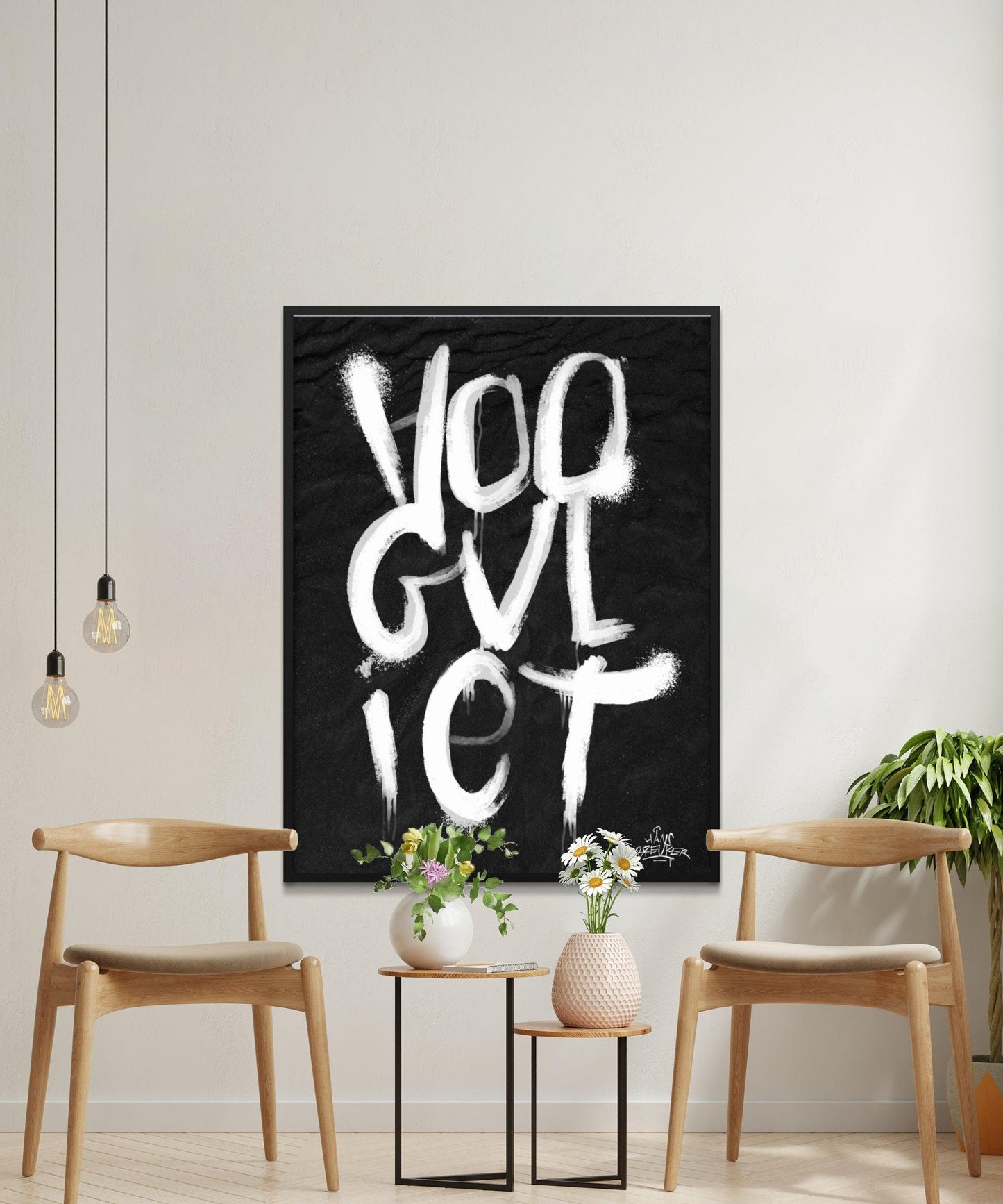 Kalligrafie Poster Hoogvliet - Hans Breuker