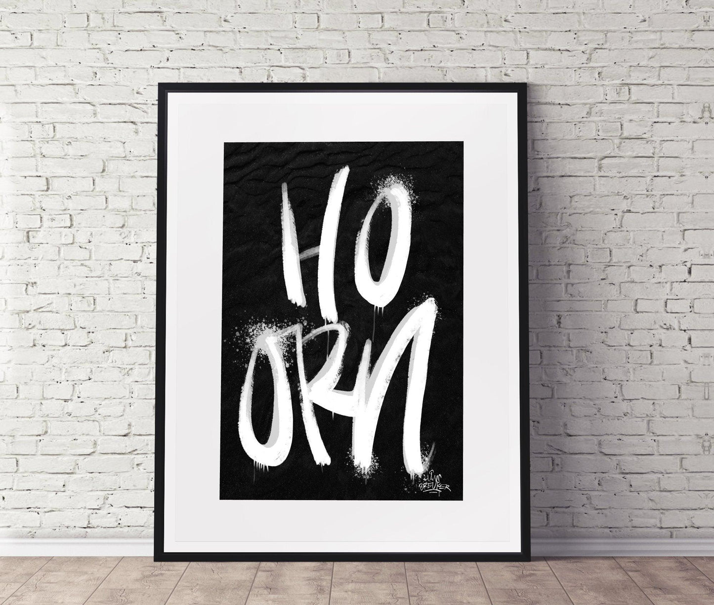 Kalligrafie Poster Hoorn - Hans Breuker