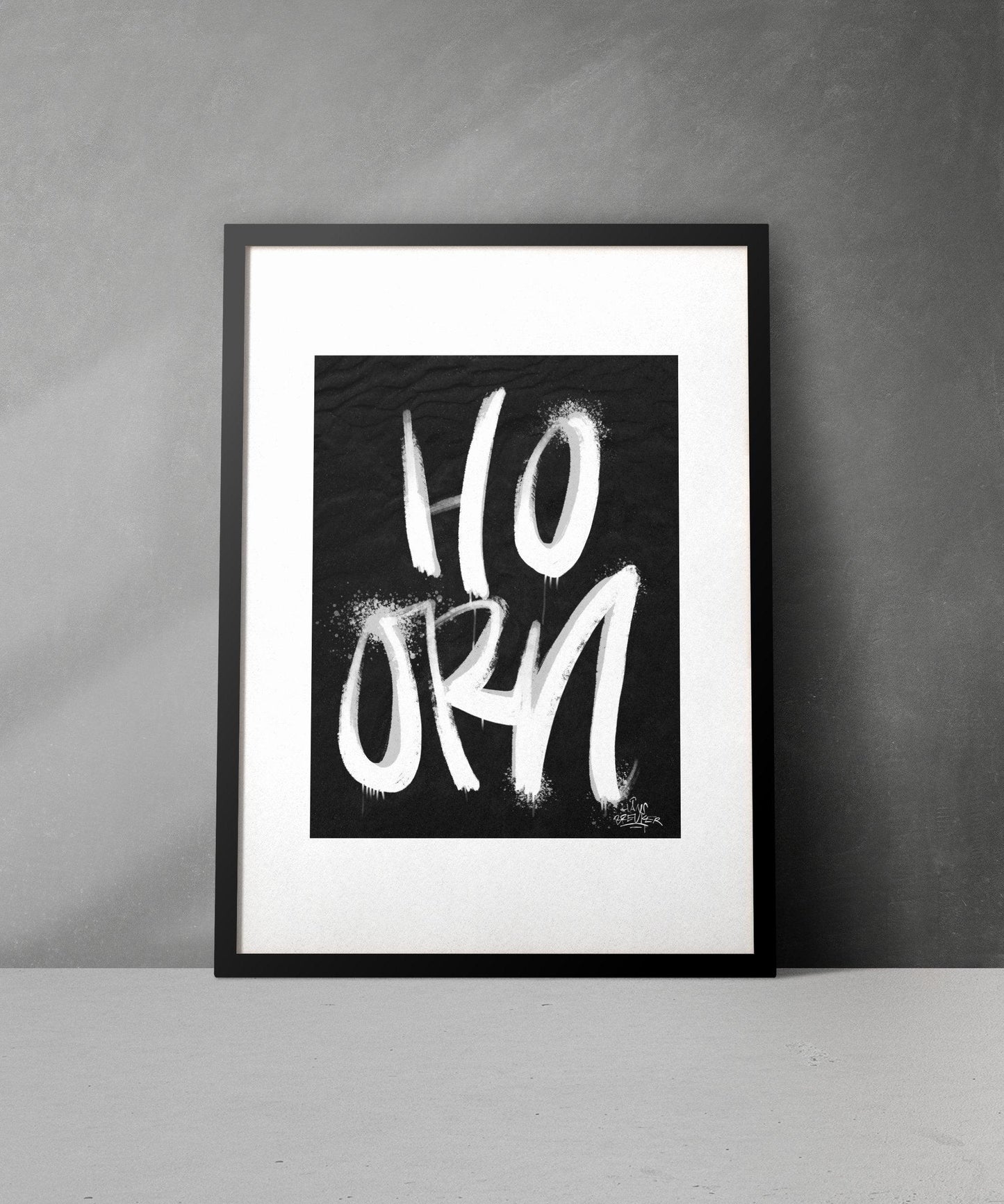 Kalligrafie Poster Hoorn - Hans Breuker