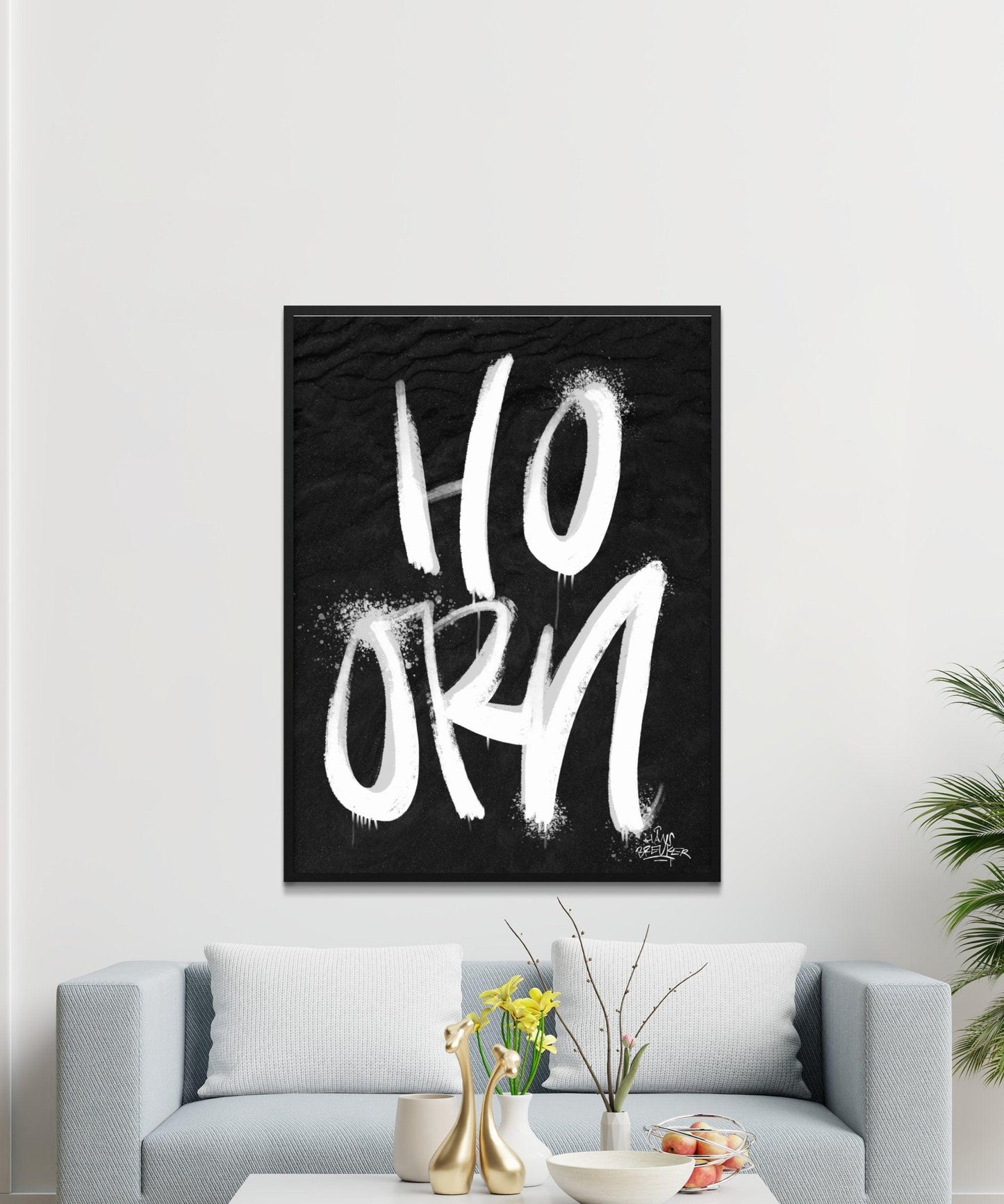 Kalligrafie Poster Hoorn - Hans Breuker