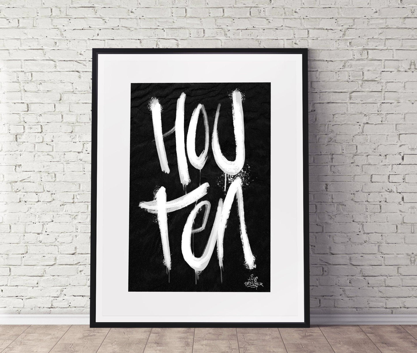 Kalligrafie Poster Houten - Hans Breuker