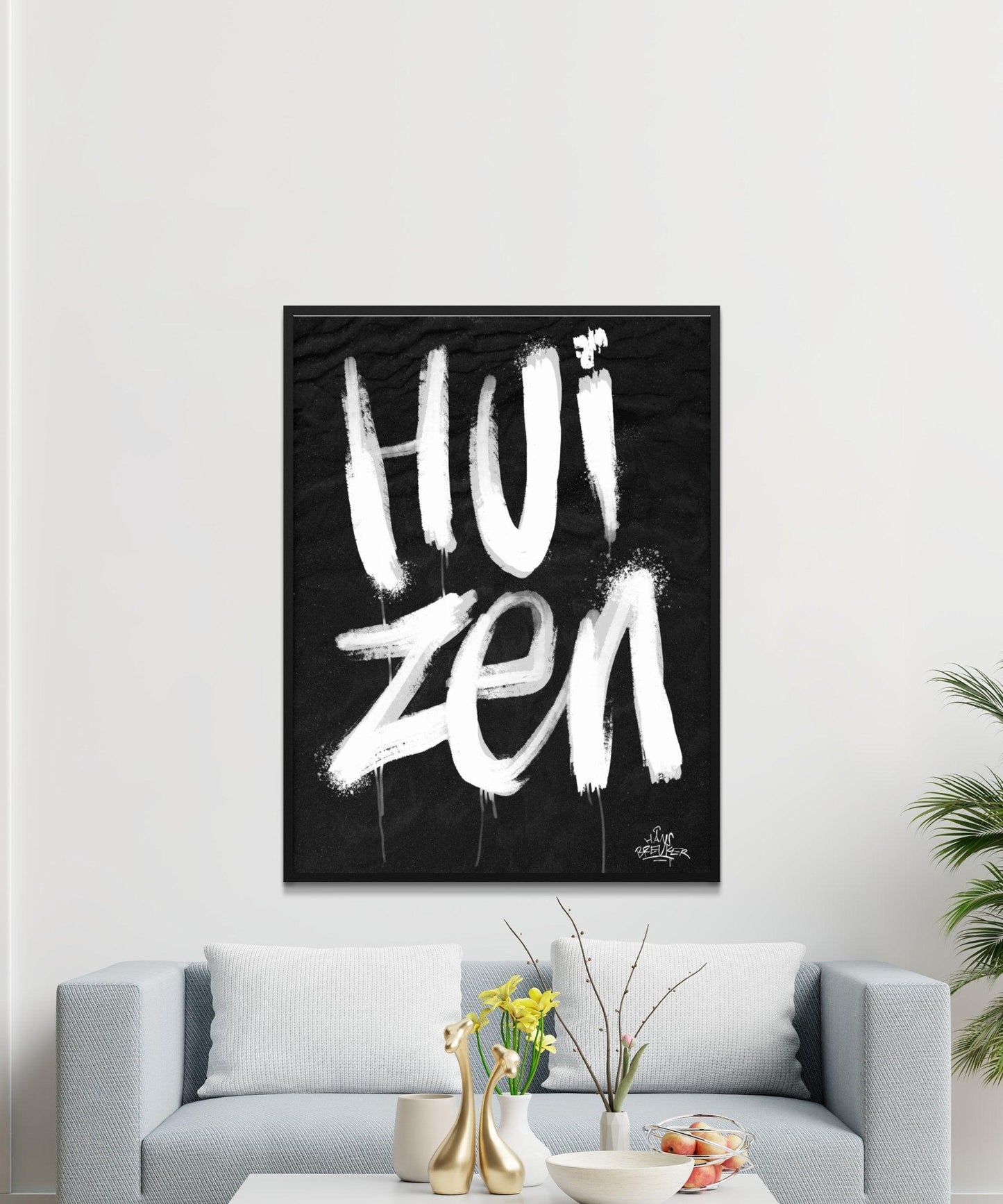 Kalligrafie Poster Huizen - Hans Breuker