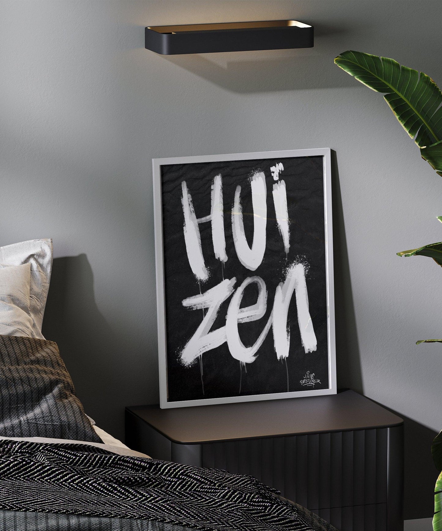 Kalligrafie Poster Huizen - Hans Breuker