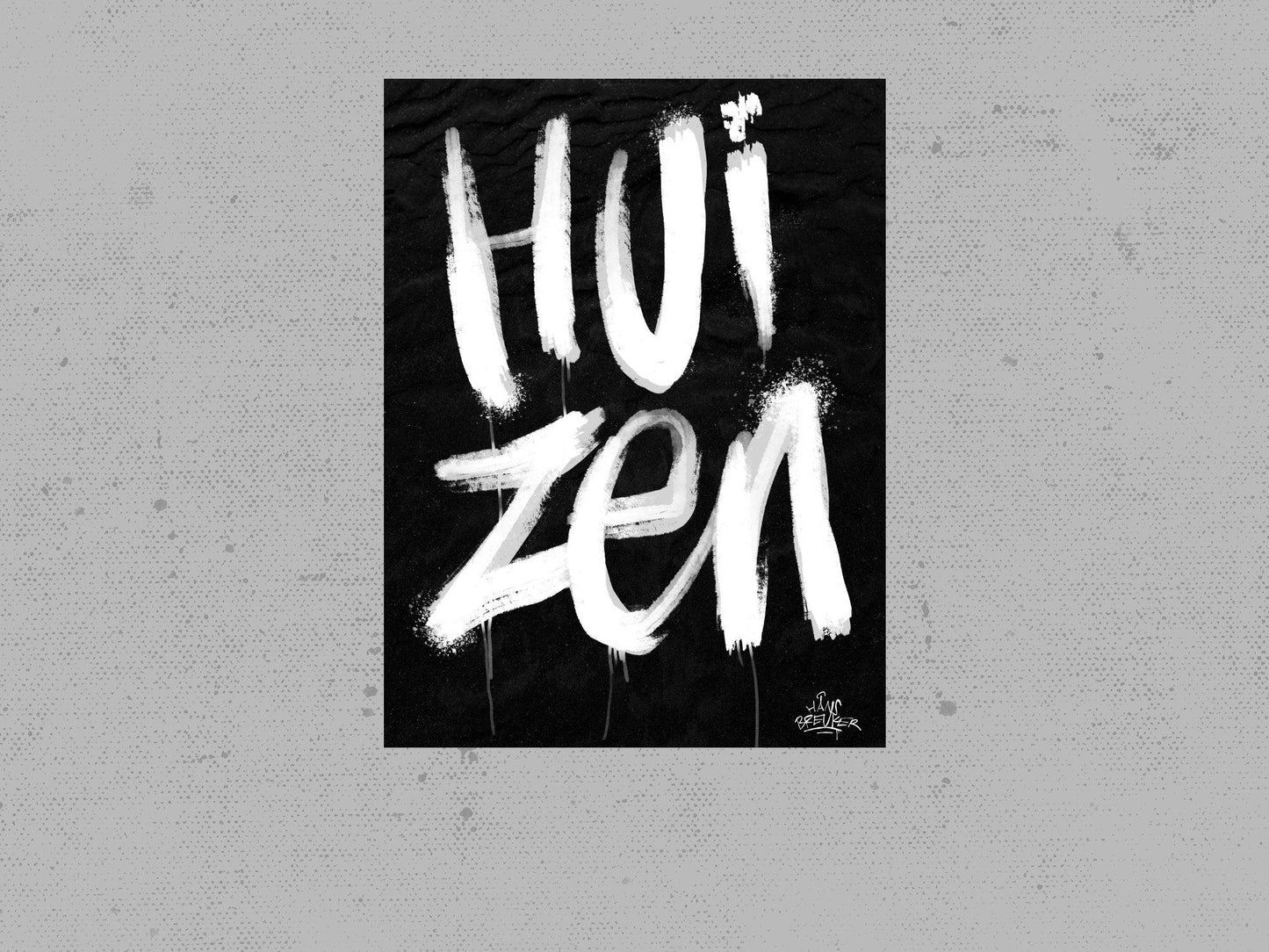 Kalligrafie Poster Huizen - Hans Breuker