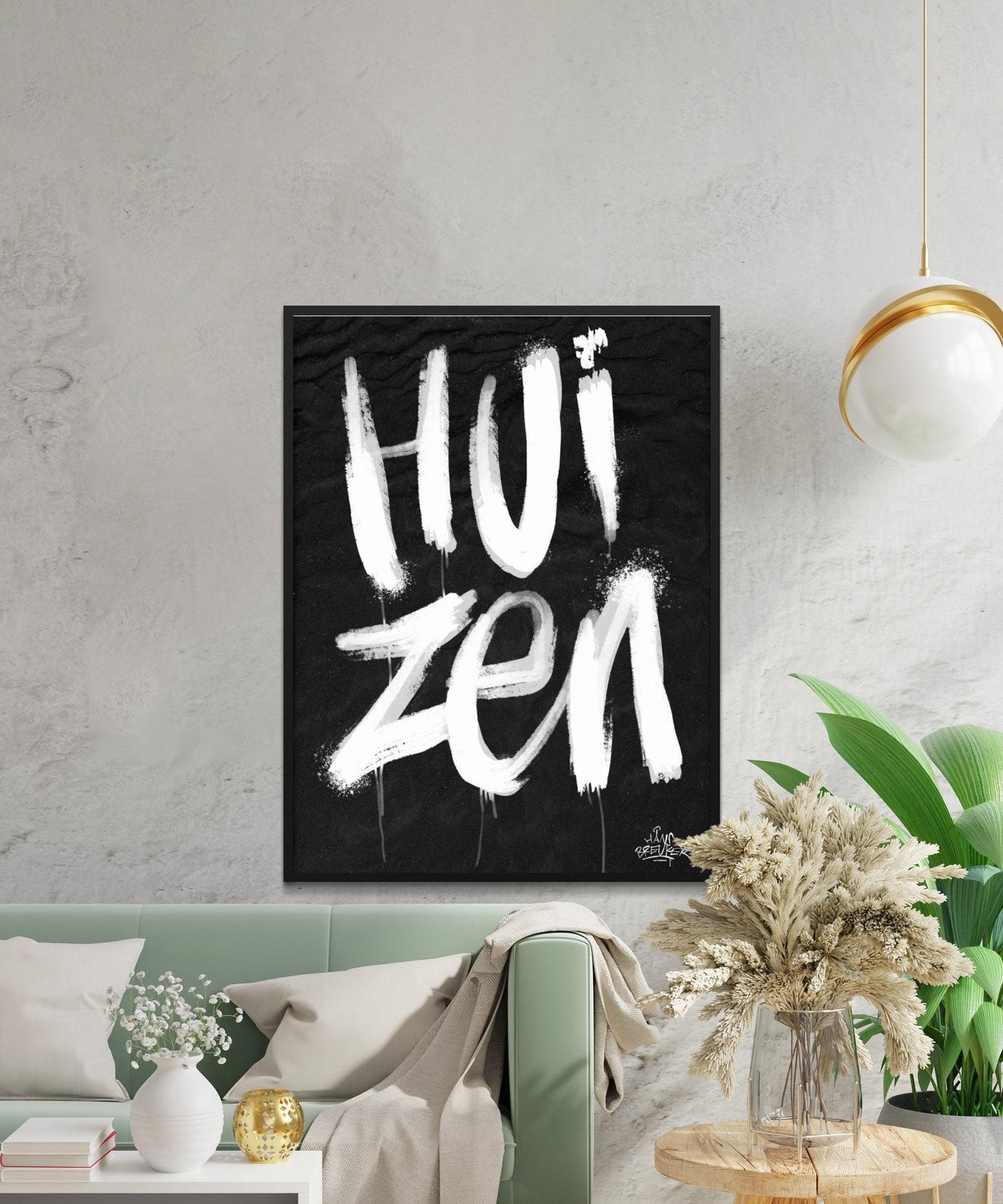 Kalligrafie Poster Huizen - Hans Breuker