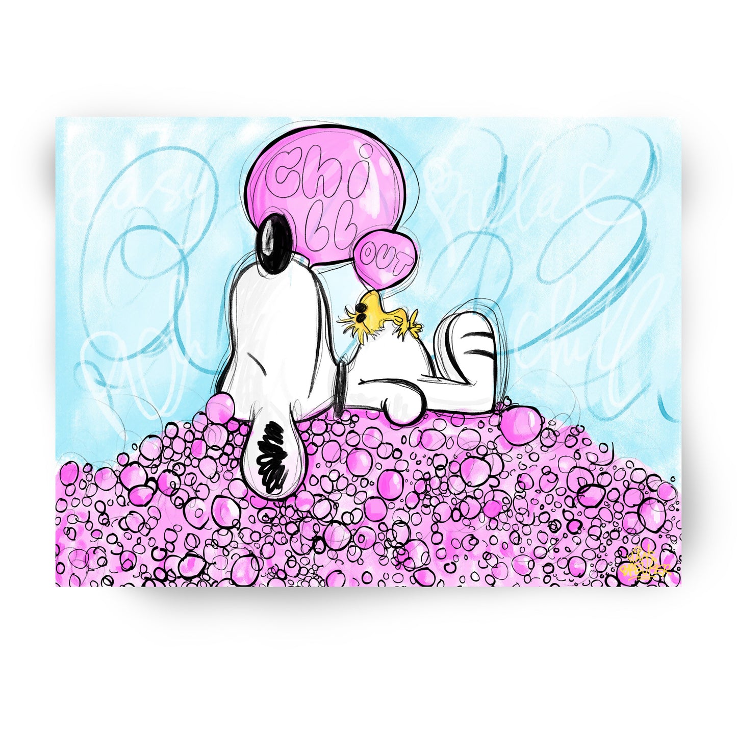 Chill out Snoops (Snoopy en Woodstock)