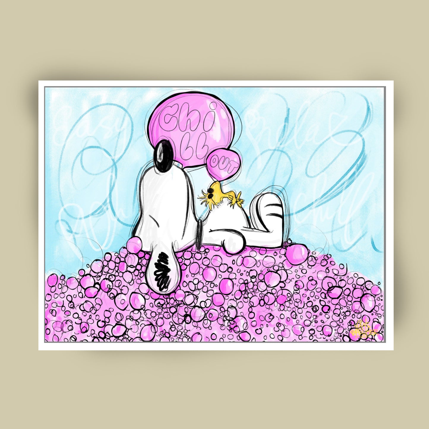 Chill out Snoops (Snoopy en Woodstock)