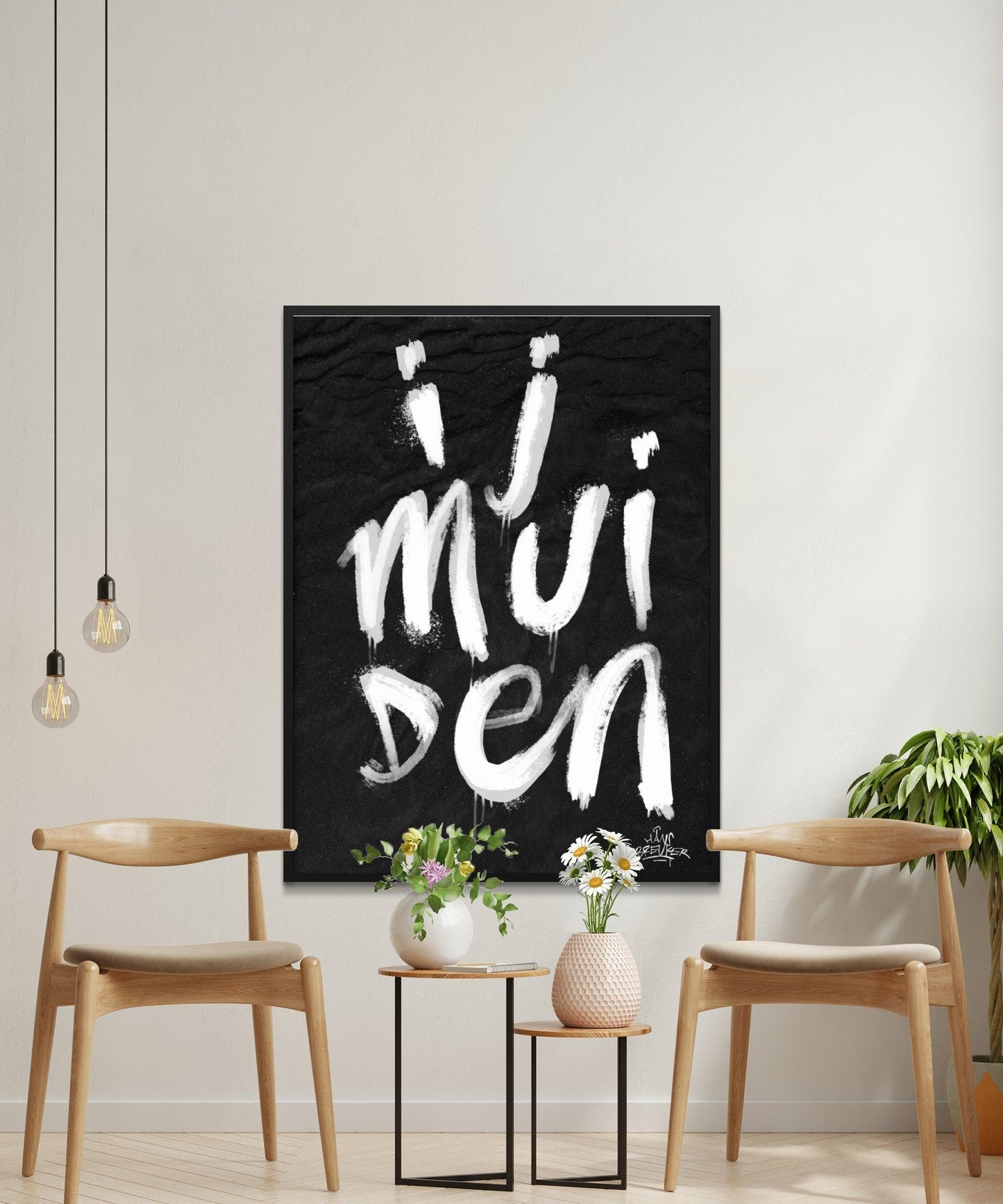 Kalligrafie Poster Ijmuiden - Hans Breuker