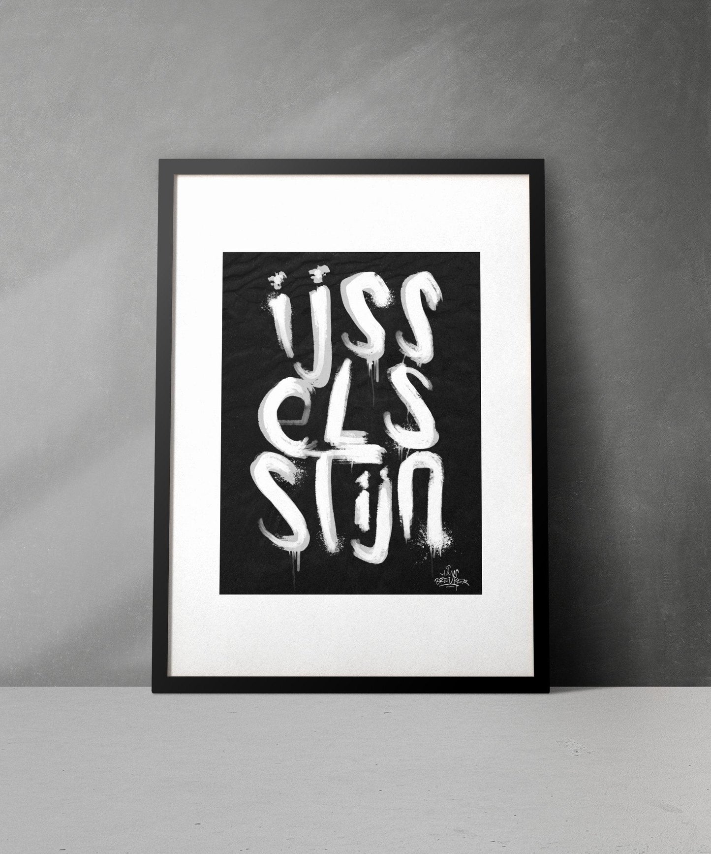 Kalligrafie Poster Ijsselstijn - Hans Breuker
