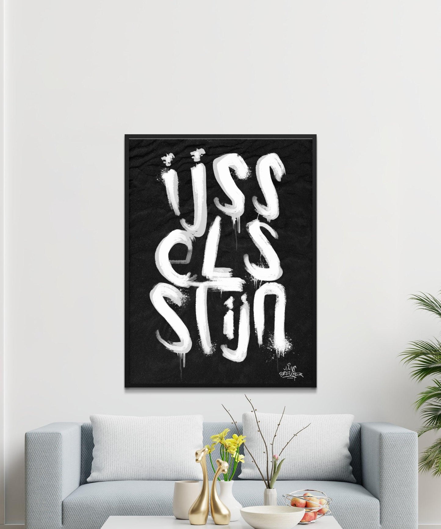 Kalligrafie Poster Ijsselstijn - Hans Breuker