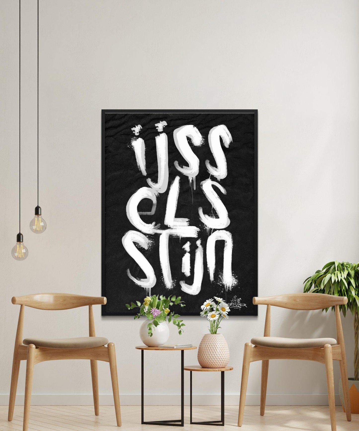 Kalligrafie Poster Ijsselstijn - Hans Breuker