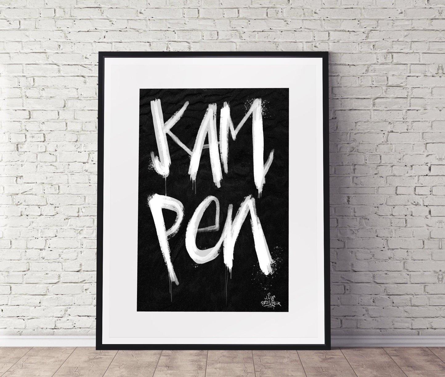 Kalligrafie Poster Kampen - Hans Breuker