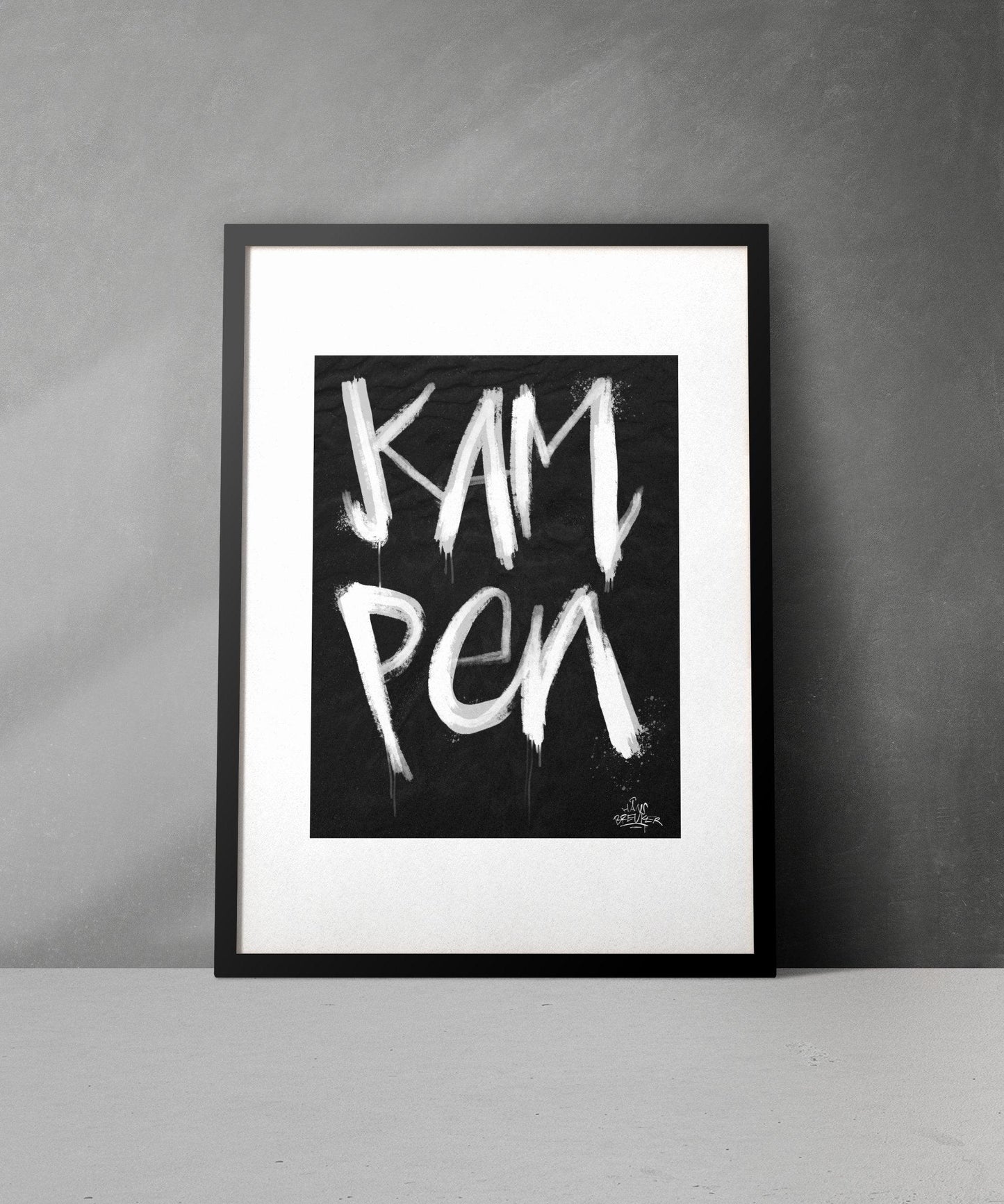 Kalligrafie Poster Kampen - Hans Breuker